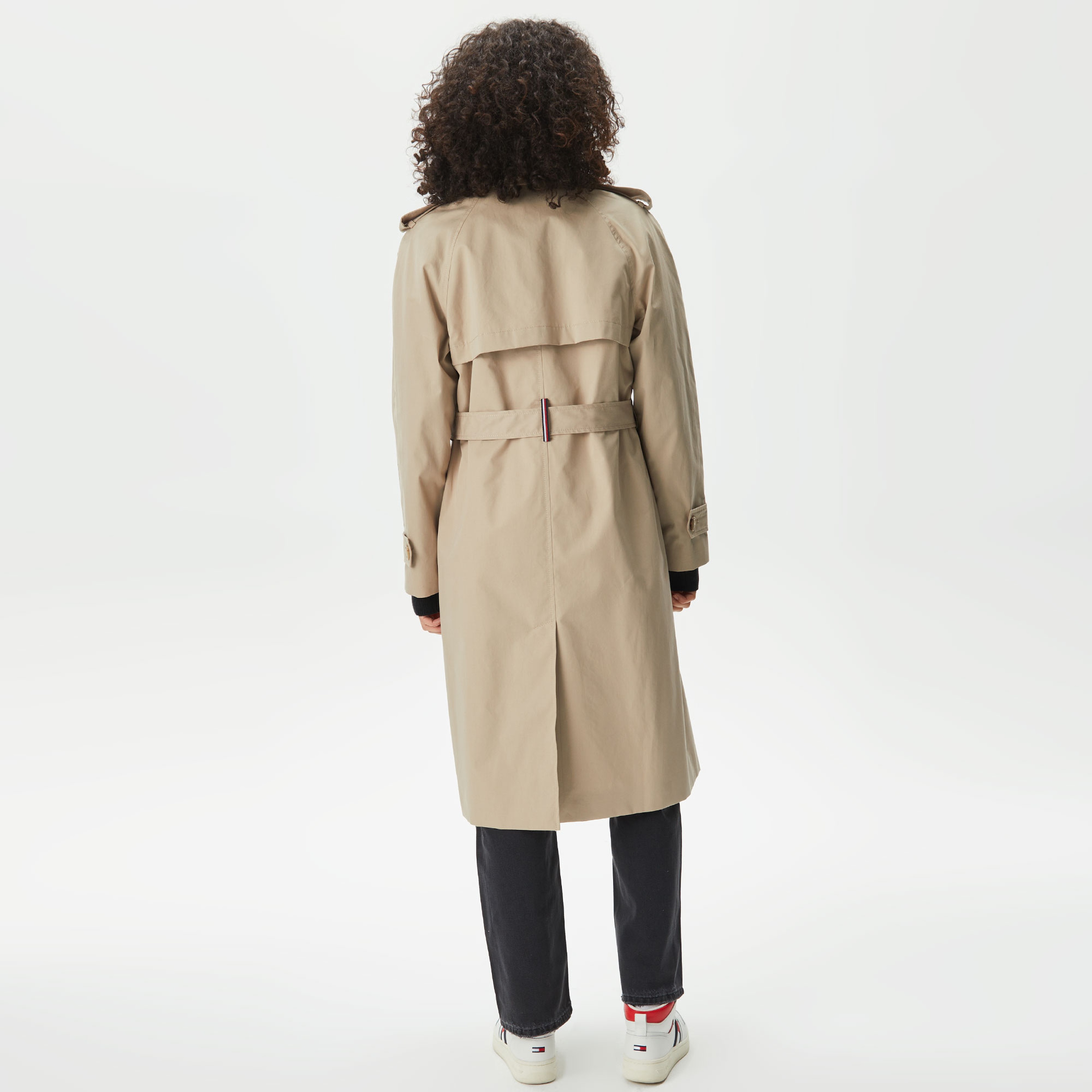 Tommy Hilfiger Cotton Classic Trench Kadın Bej Trençkot