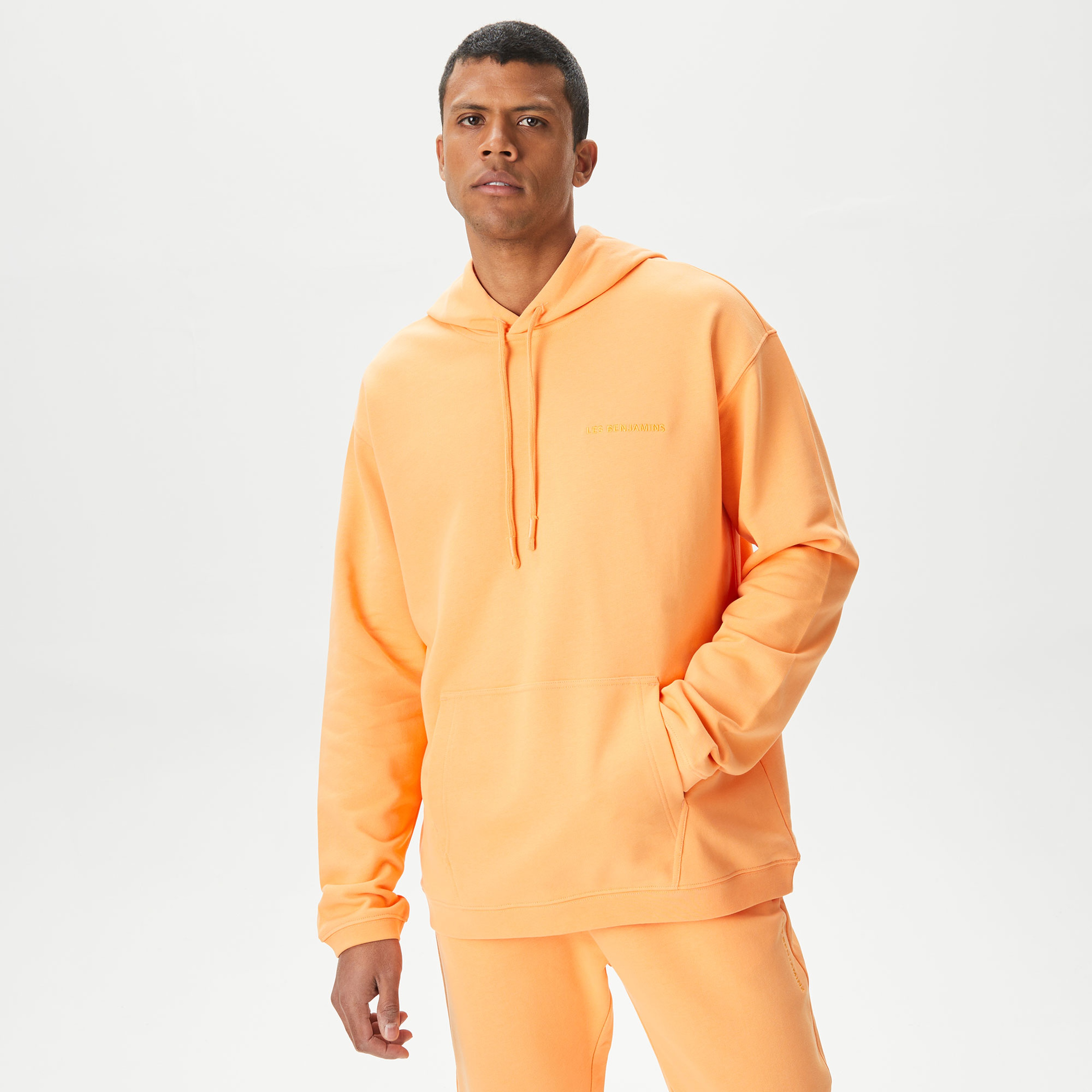 Les Benjamins Essentials 302 Erkek Turuncu Hoodie