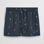 GANT Erkek Lacivert Regular Fit Desenli Mayo Şort