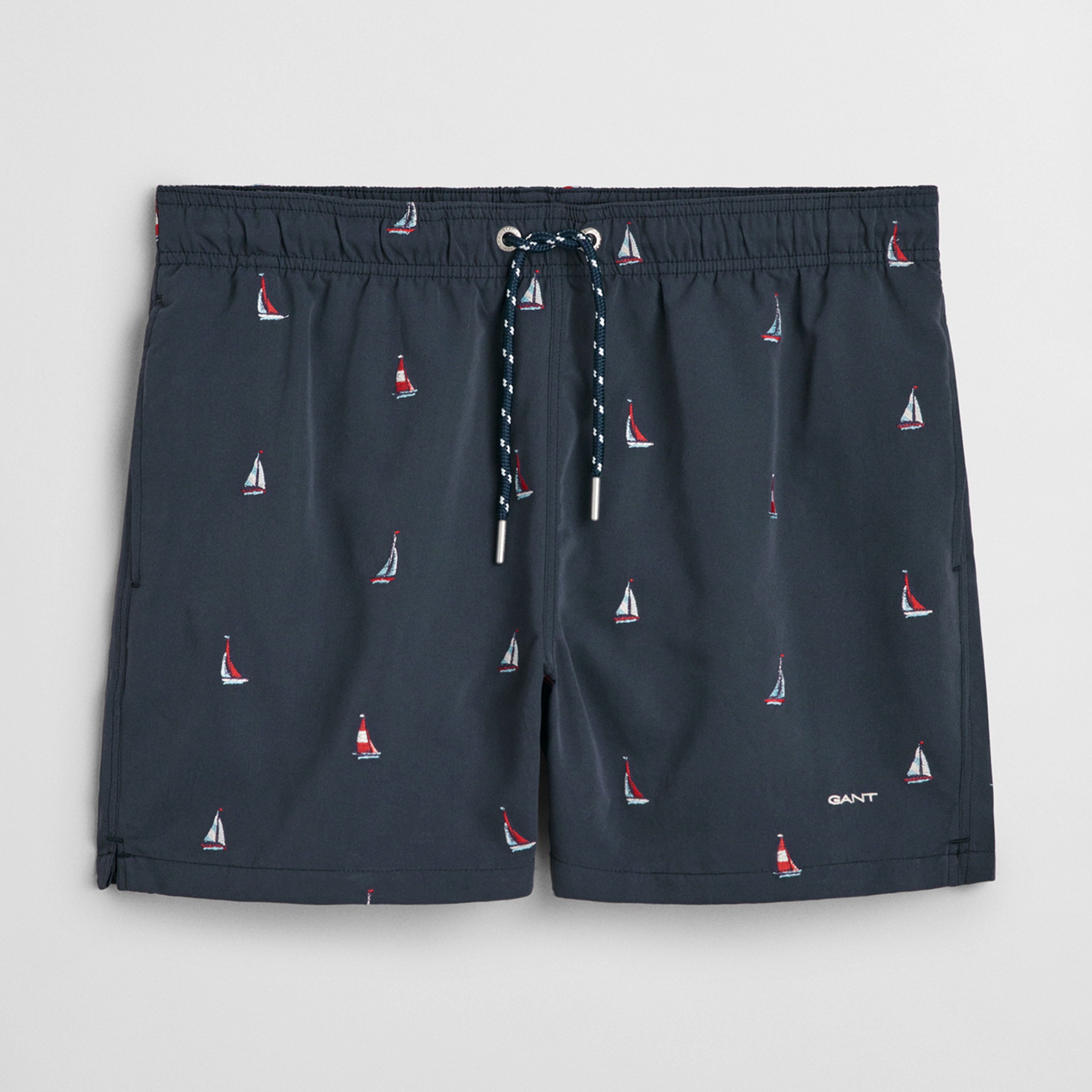 GANT Erkek Lacivert Regular Fit Desenli Mayo Şort