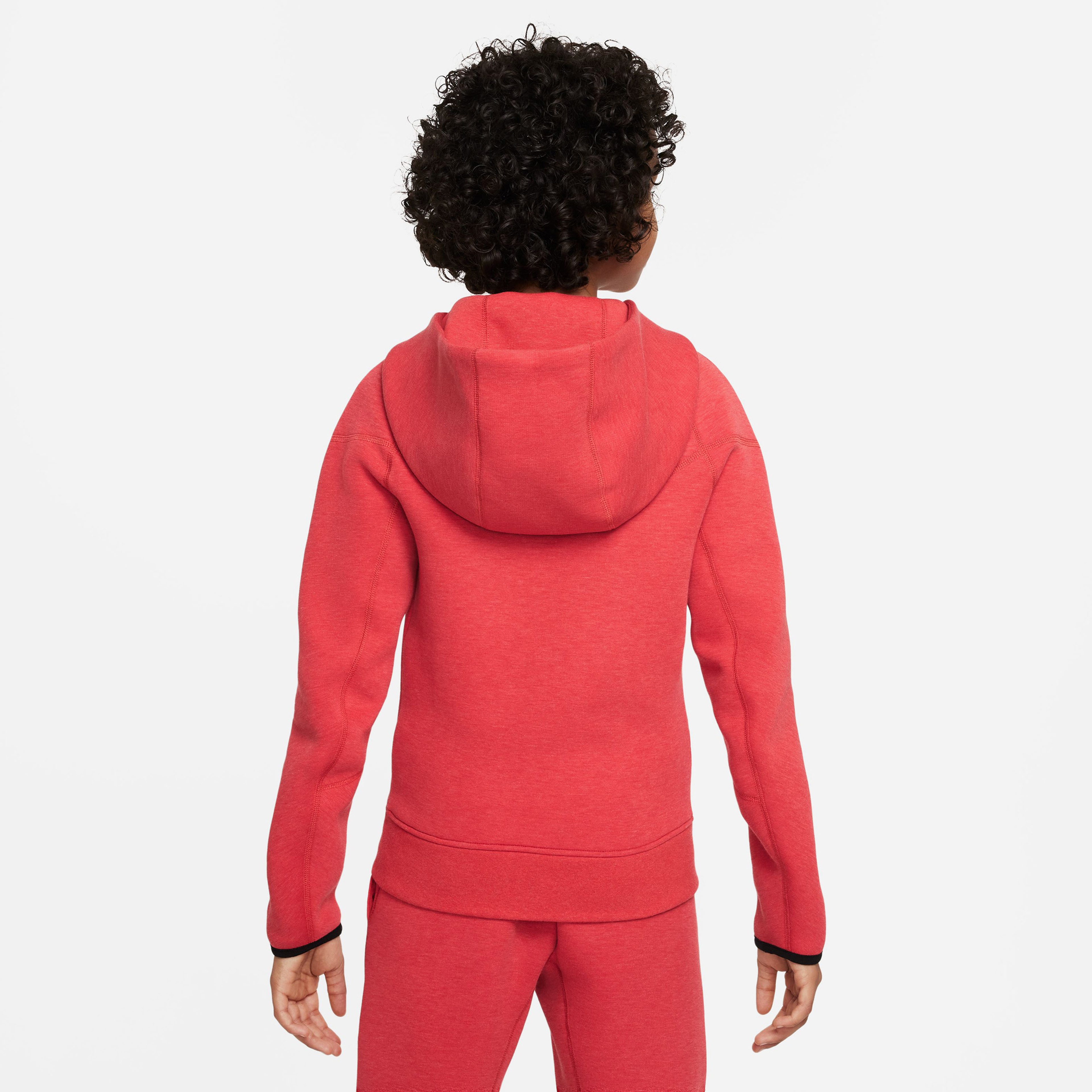 Nike Sportswear Tech Fleece Full Zip Çocuk Kırmızı Sweatshirt