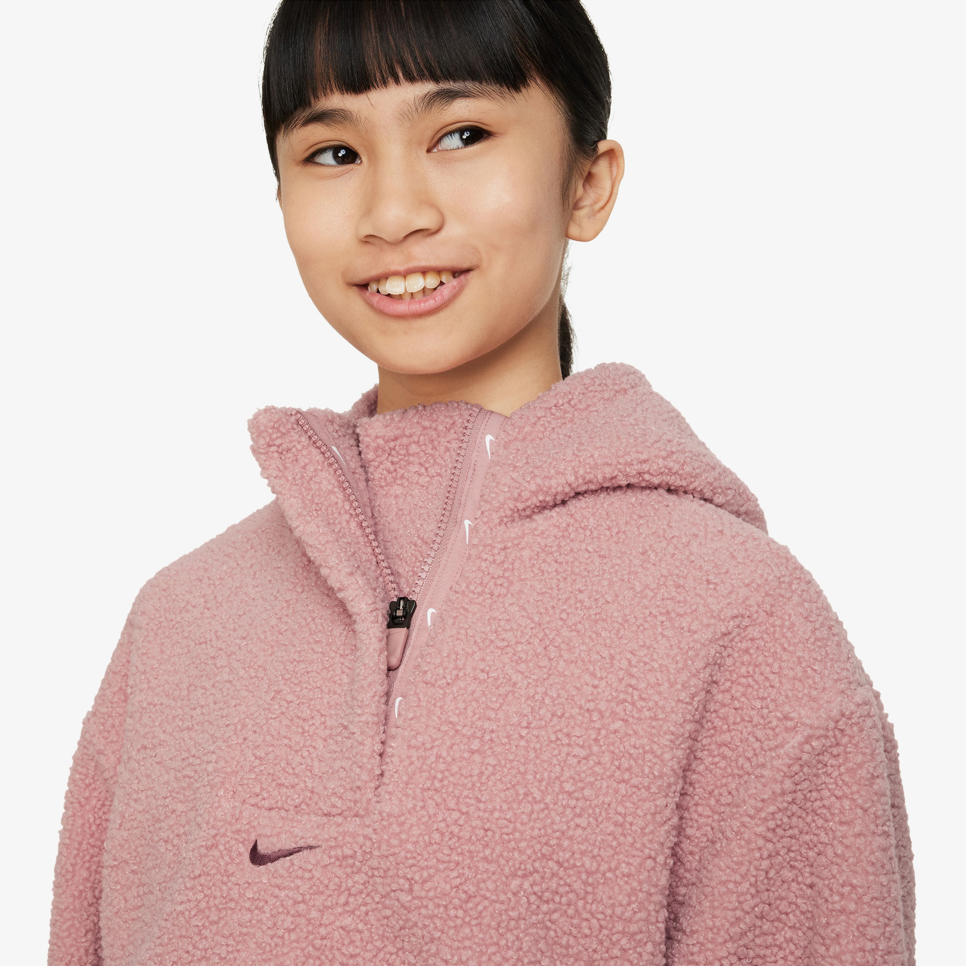Nike Tech-Fleece Sherpa Çocuk Pembe Sweatshirt