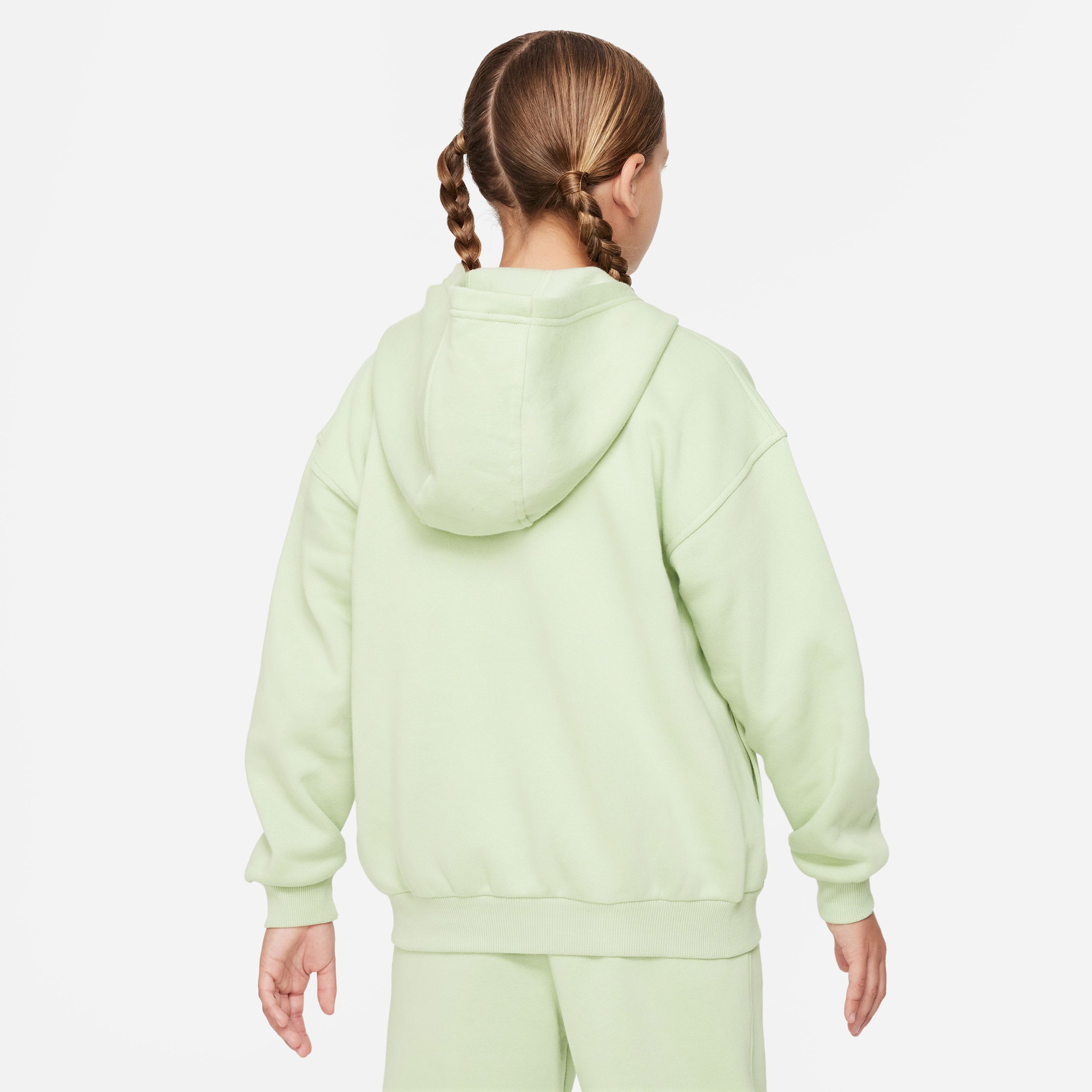 Nike Sportswear Club Fleece Oversize Full Zip Çocuk Yeşil Sweatshirt