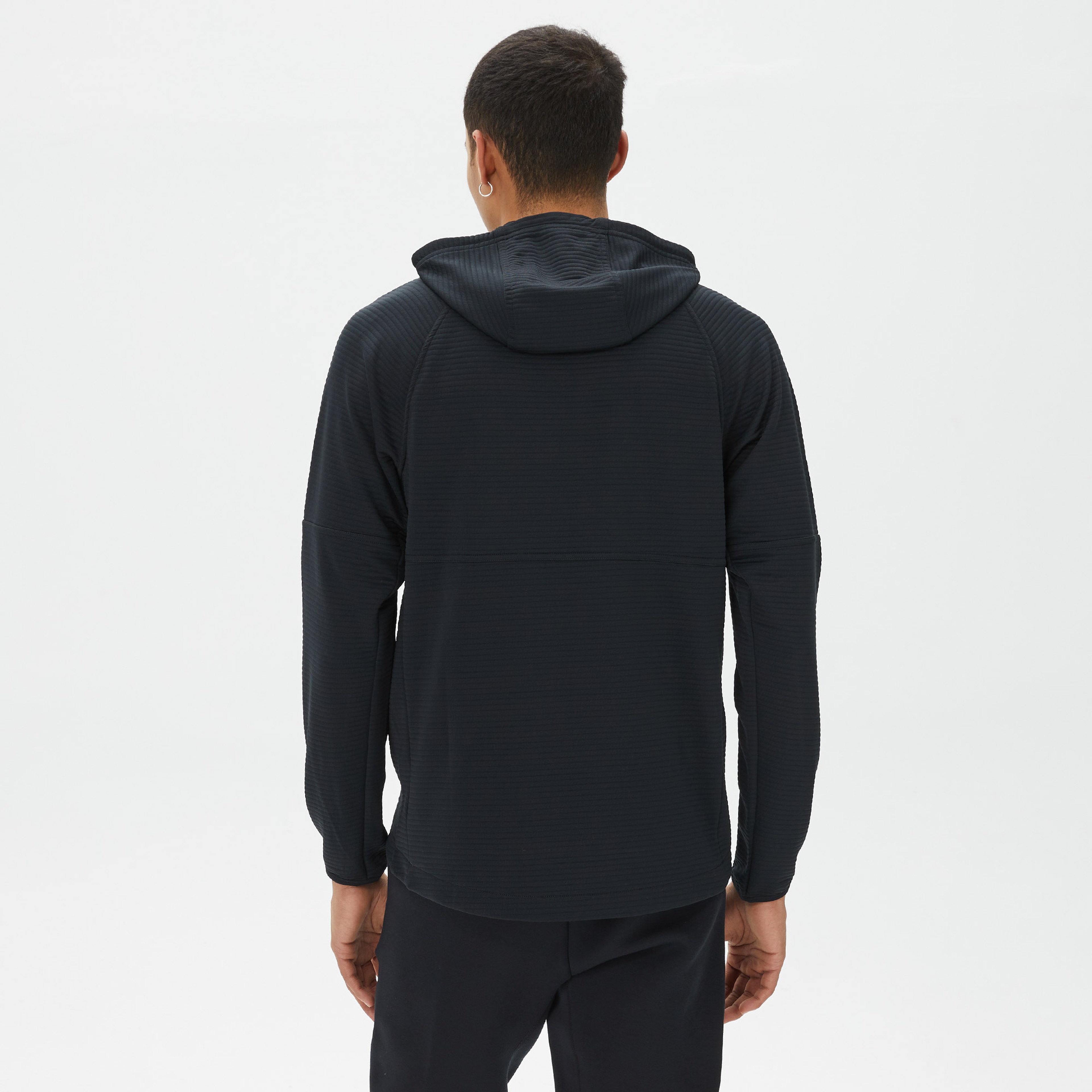 Nike Pro Dri-FIT Fleece Erkek Siyah Sweatshirt