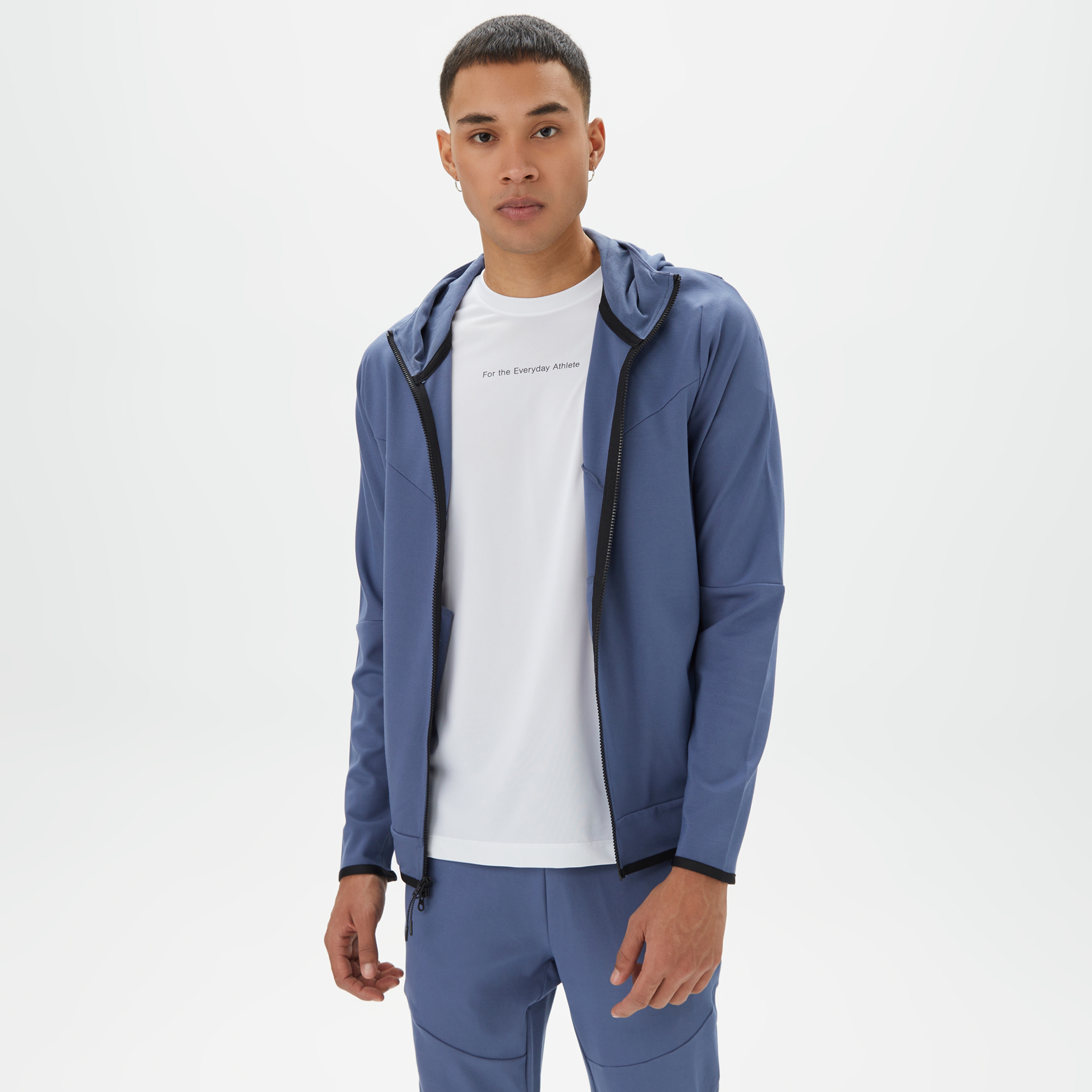 Nike Tech Full Zip Lightweight Erkek Mavi Sweatshirt