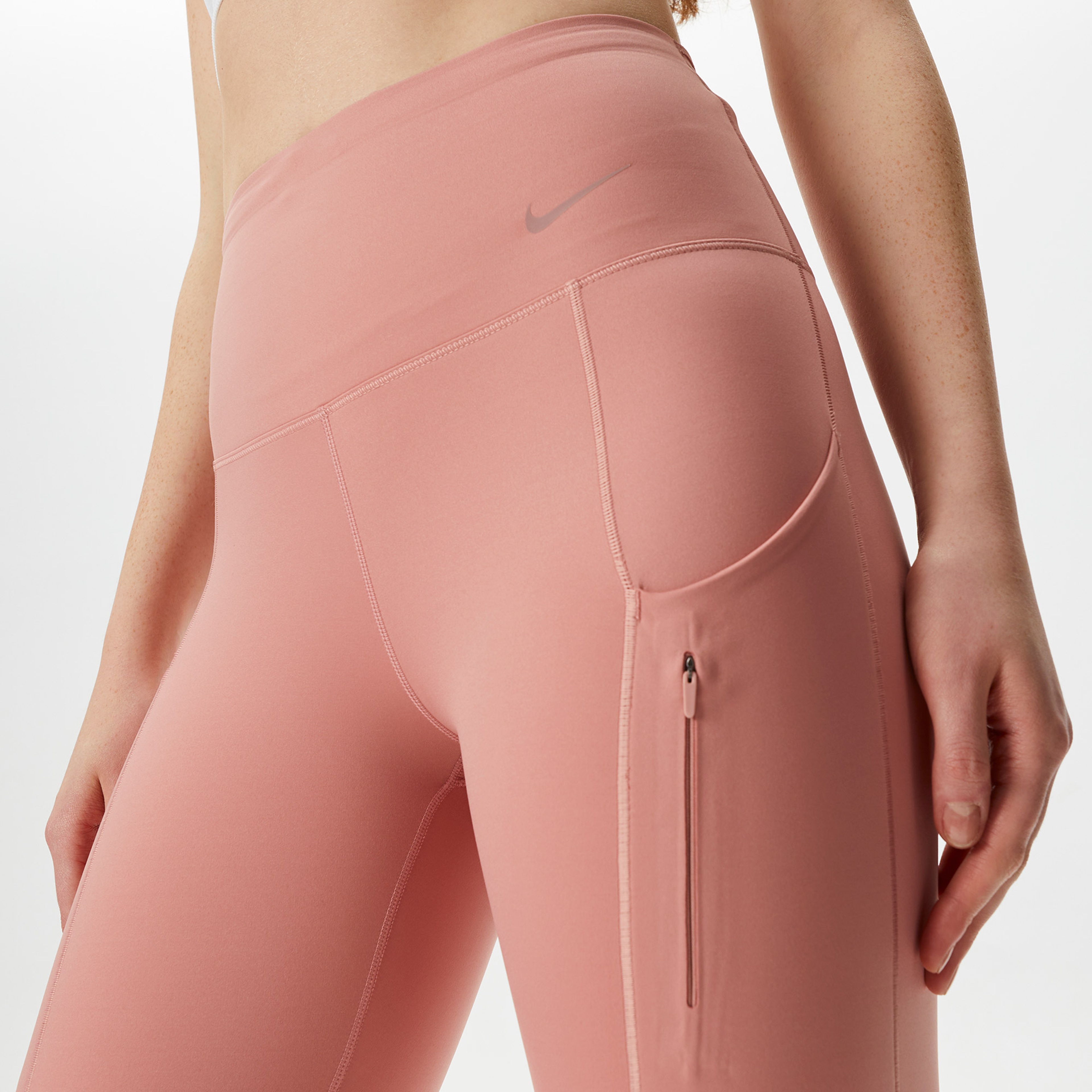 Nike Dri-FIT Go High Rise 7/8 Kadın Kırmızı Tayt