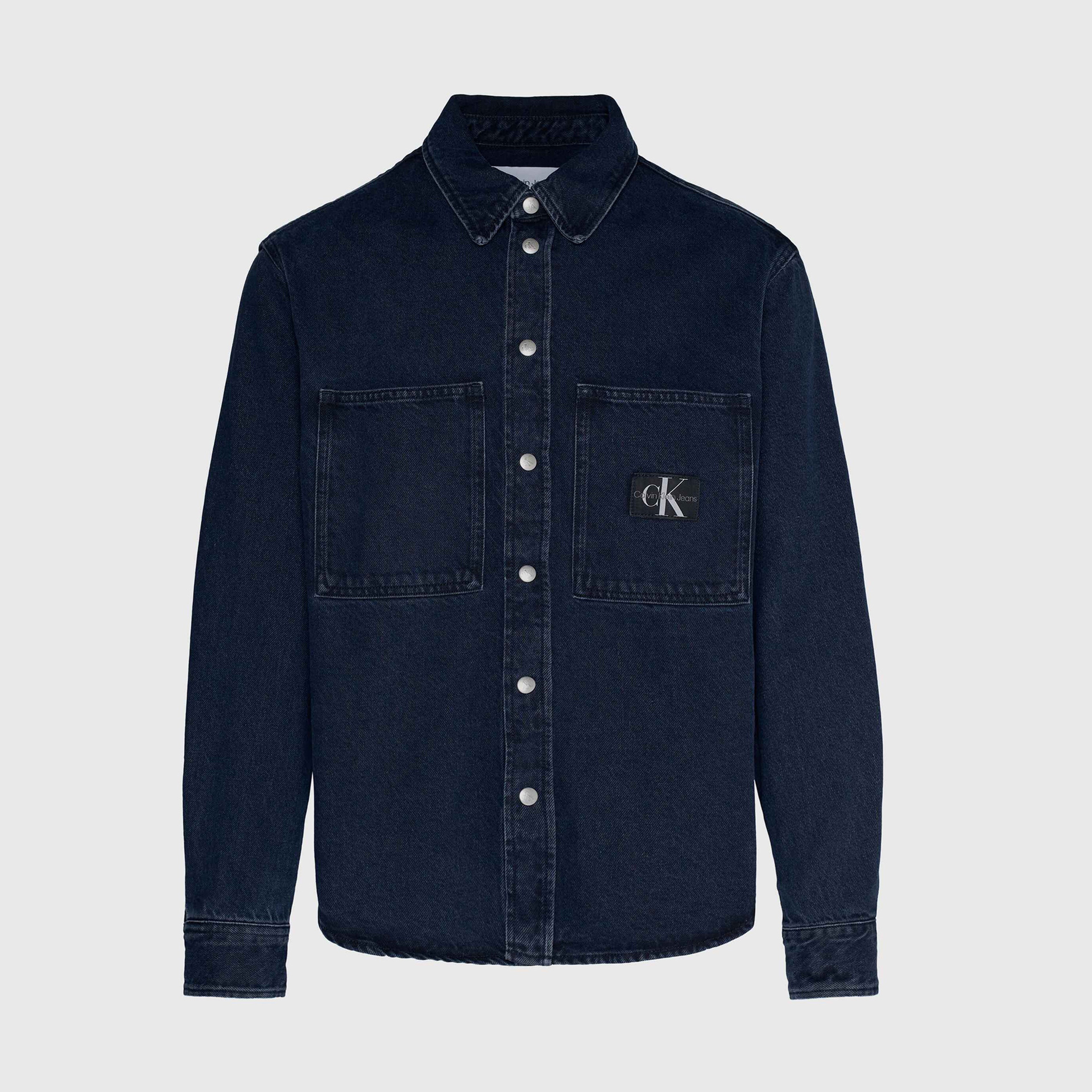 Calvin Klein Jeans Relaxed Linear Denim Erkek Mavi Gömlek