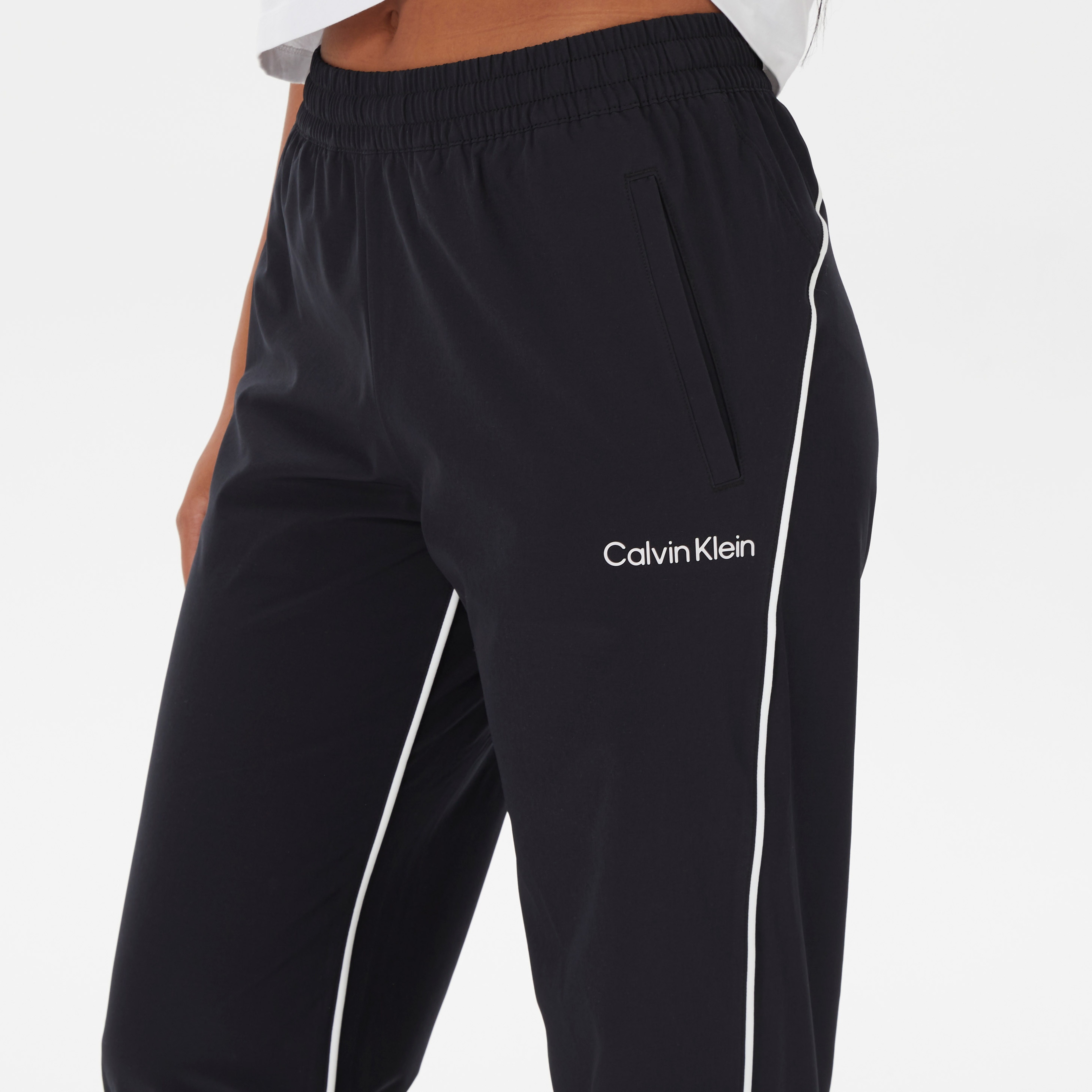 Calvin Klein Woven Kadın Siyah Eşofman Altı