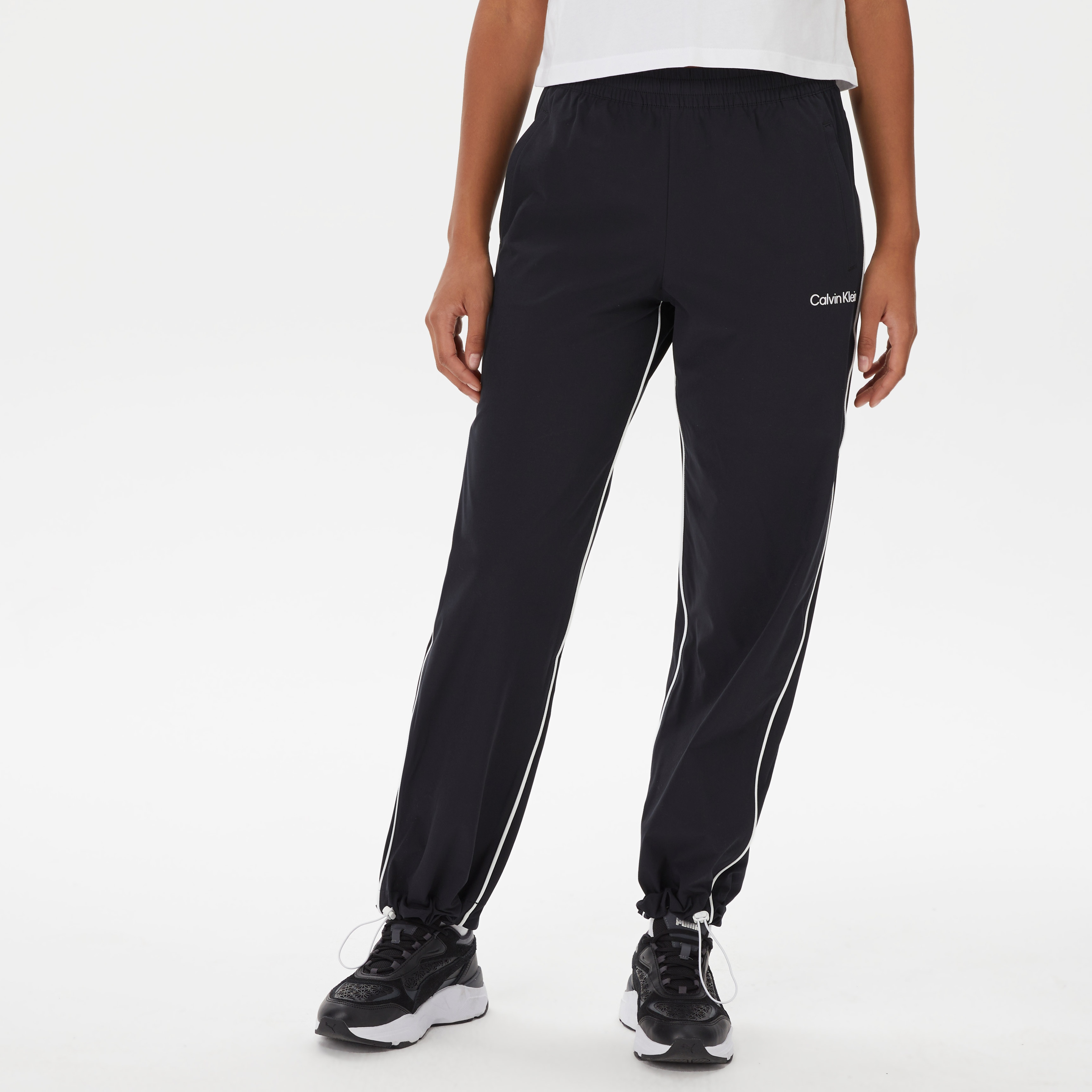 Calvin Klein Woven Kadın Siyah Eşofman Altı