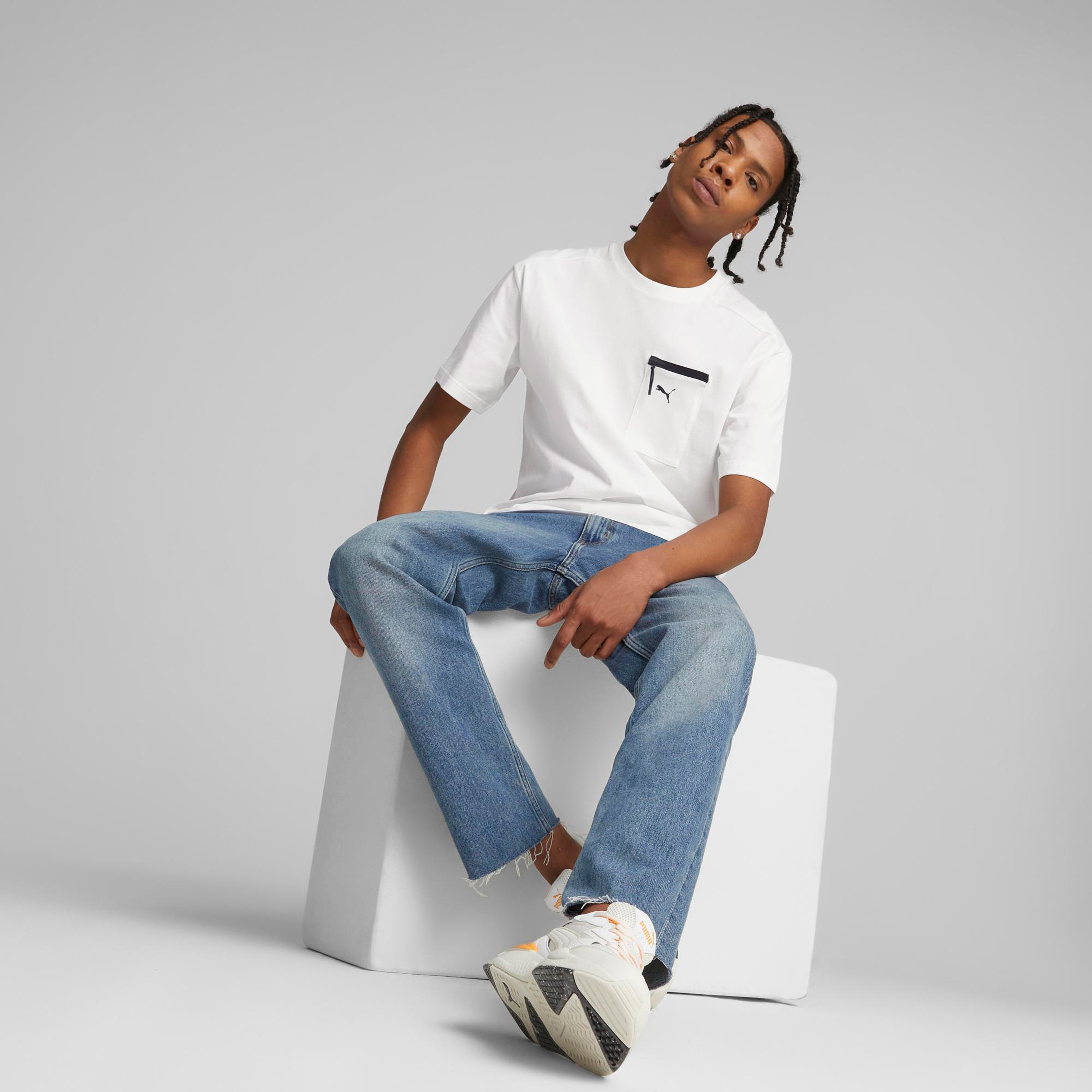 Puma Open Road Erkek Beyaz Günlük T-Shirt