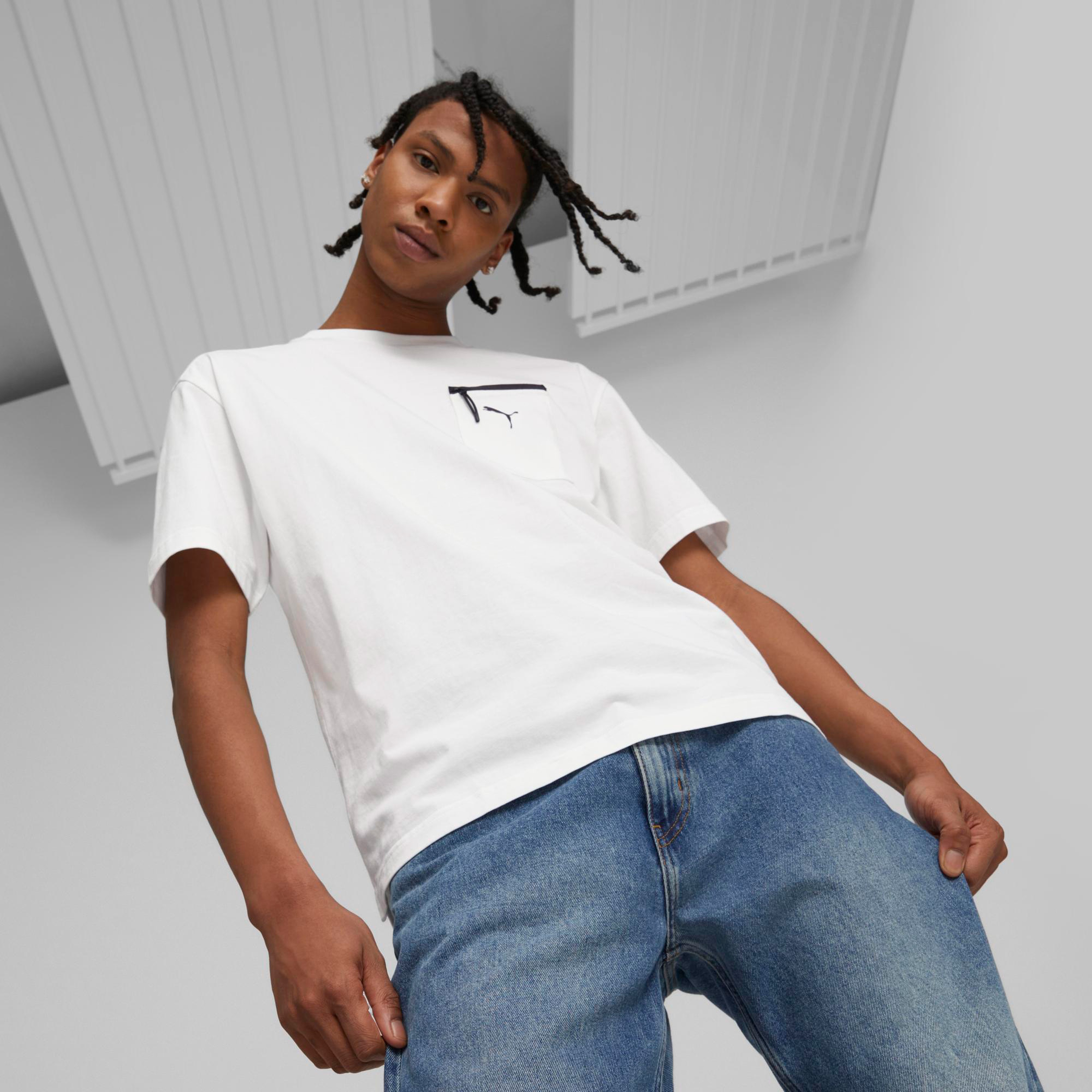 Puma Open Road Erkek Beyaz Günlük T-Shirt