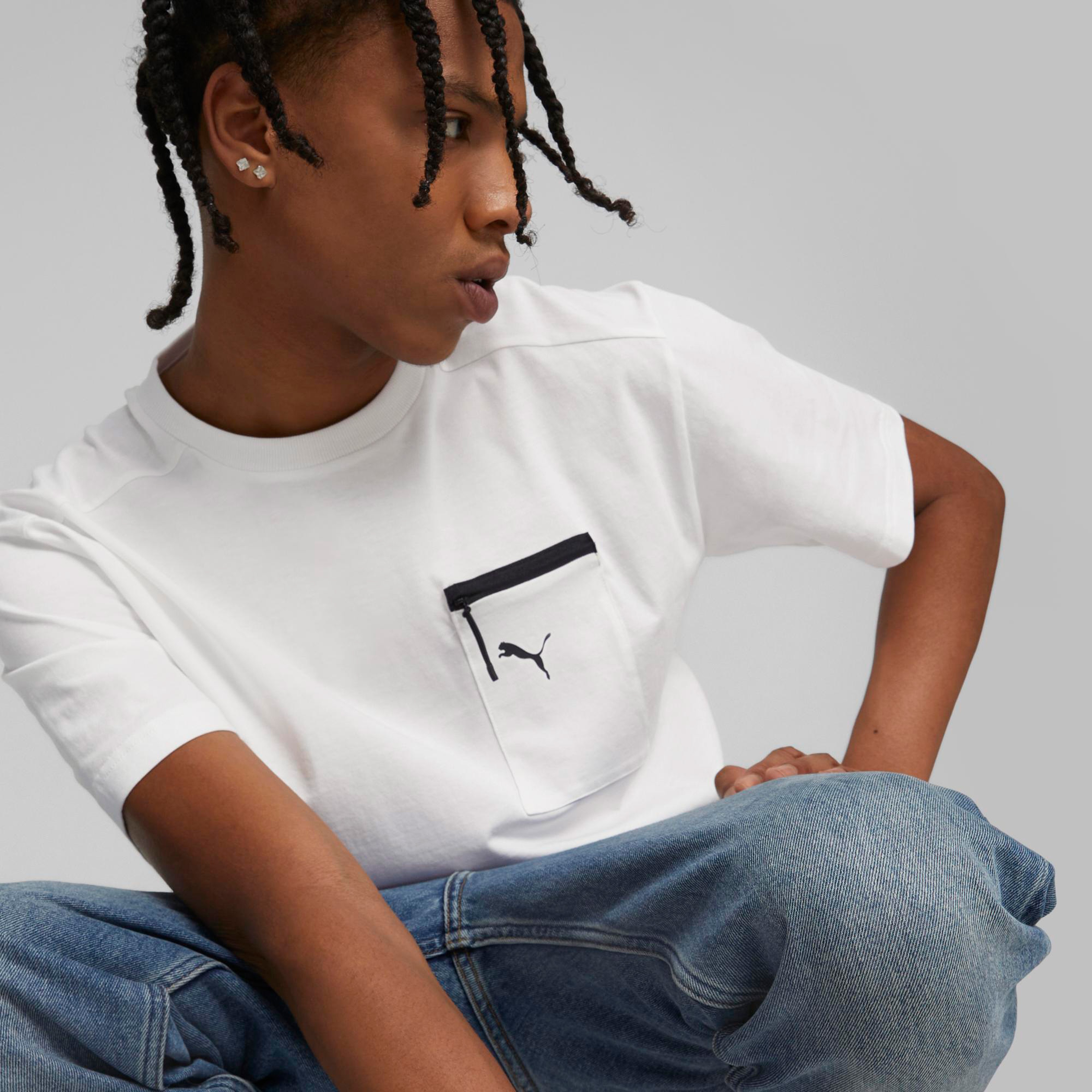 Puma Open Road Erkek Beyaz Günlük T-Shirt