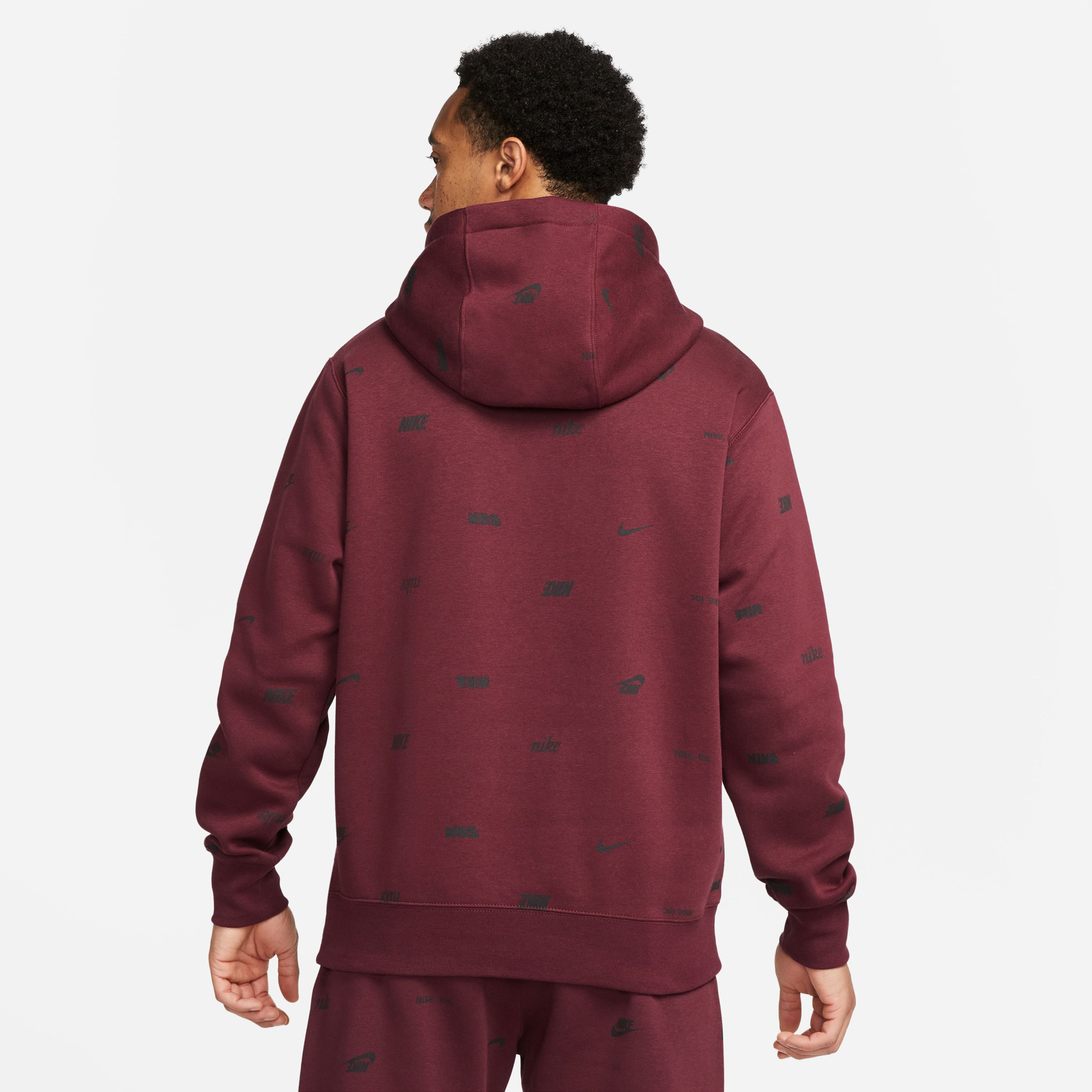 Nike Club Fleece+ Hoodie Erkek Bordo Sweatshirt