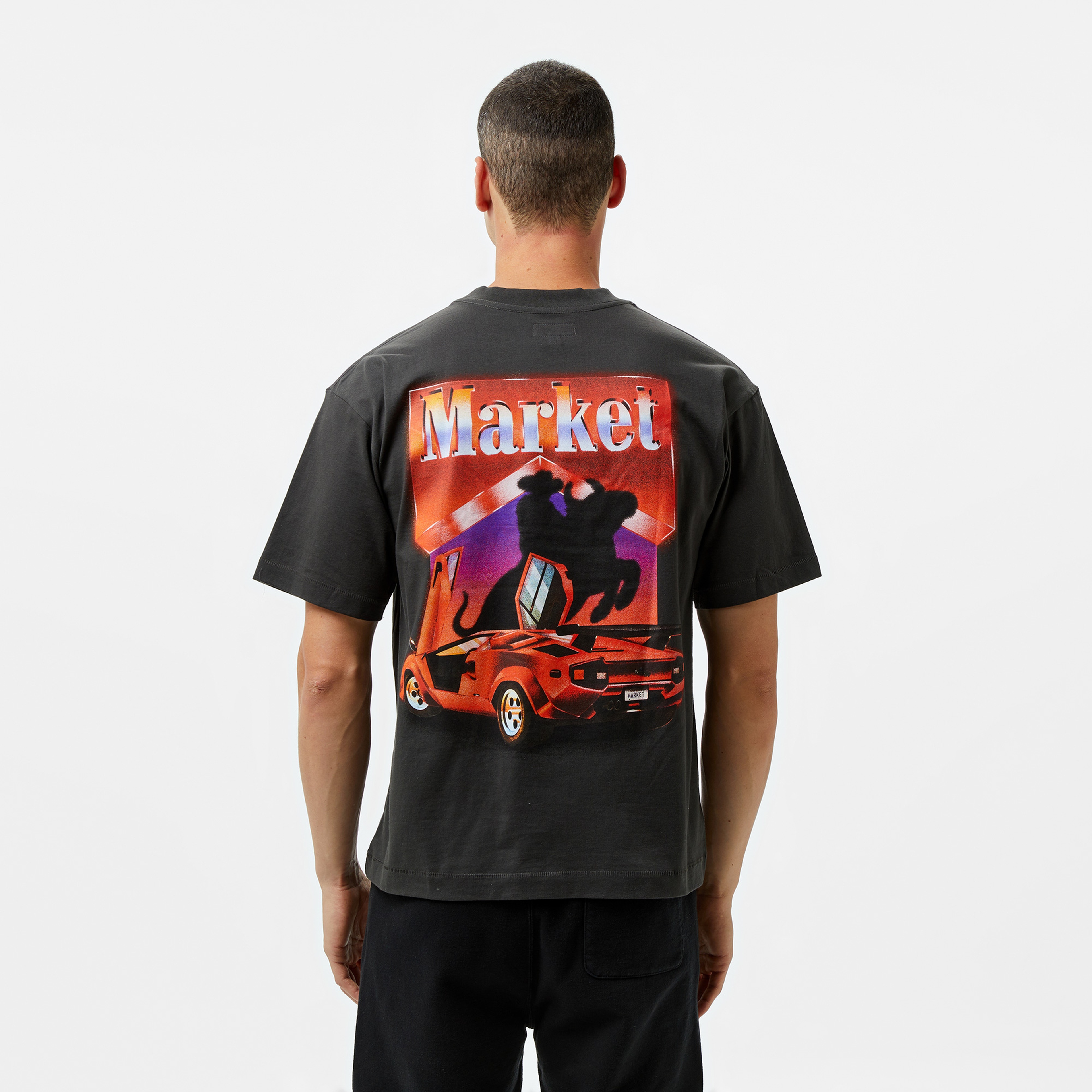 Market Bullrider Erkek Siyah T-Shirt