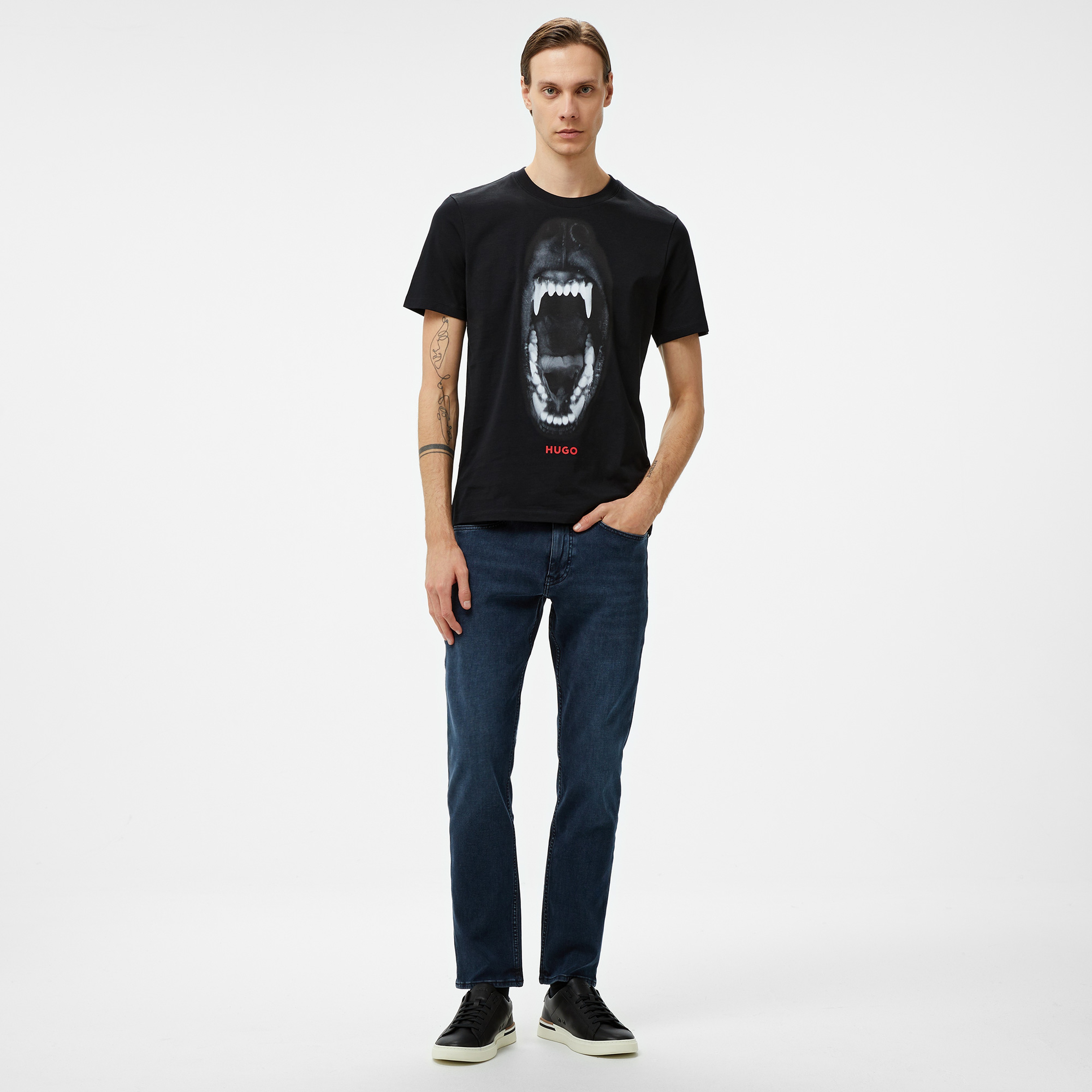 Hugo Dayaking Erkek Siyah T-Shirt
