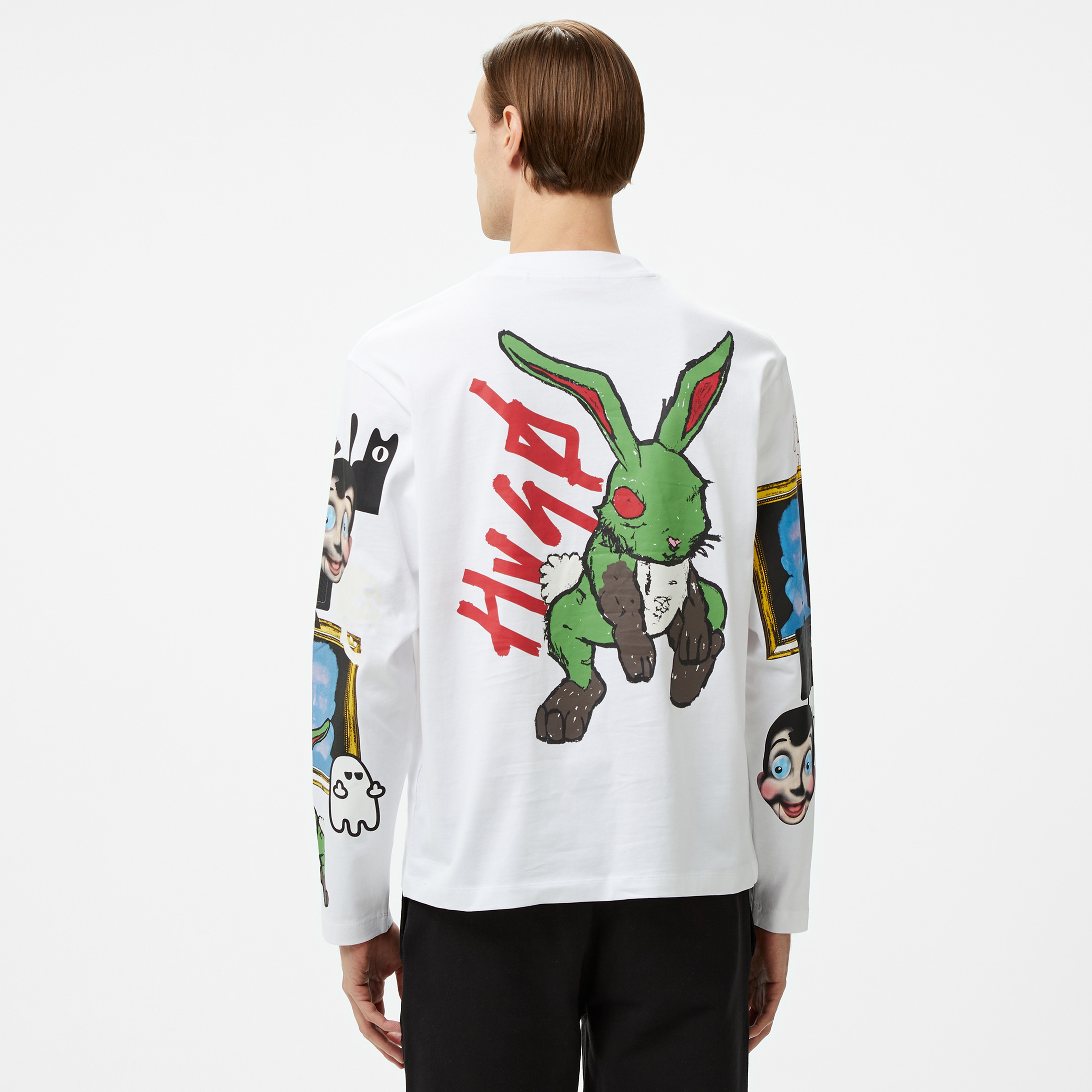 Hugo Dirabbilon solid Erkek Beyaz T-Shirt