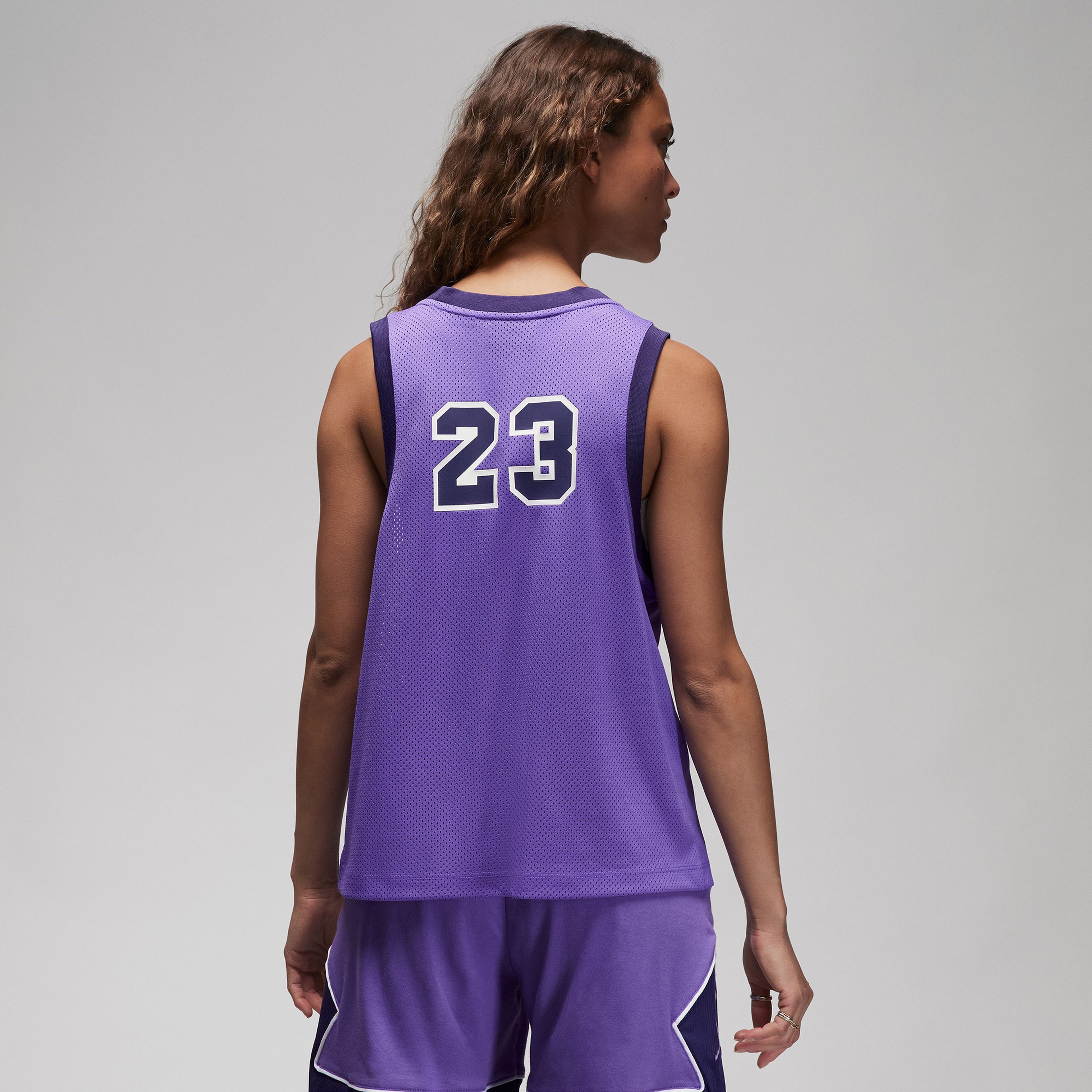 Jordan Jersey Kadın Mor Kolsuz T-Shirt