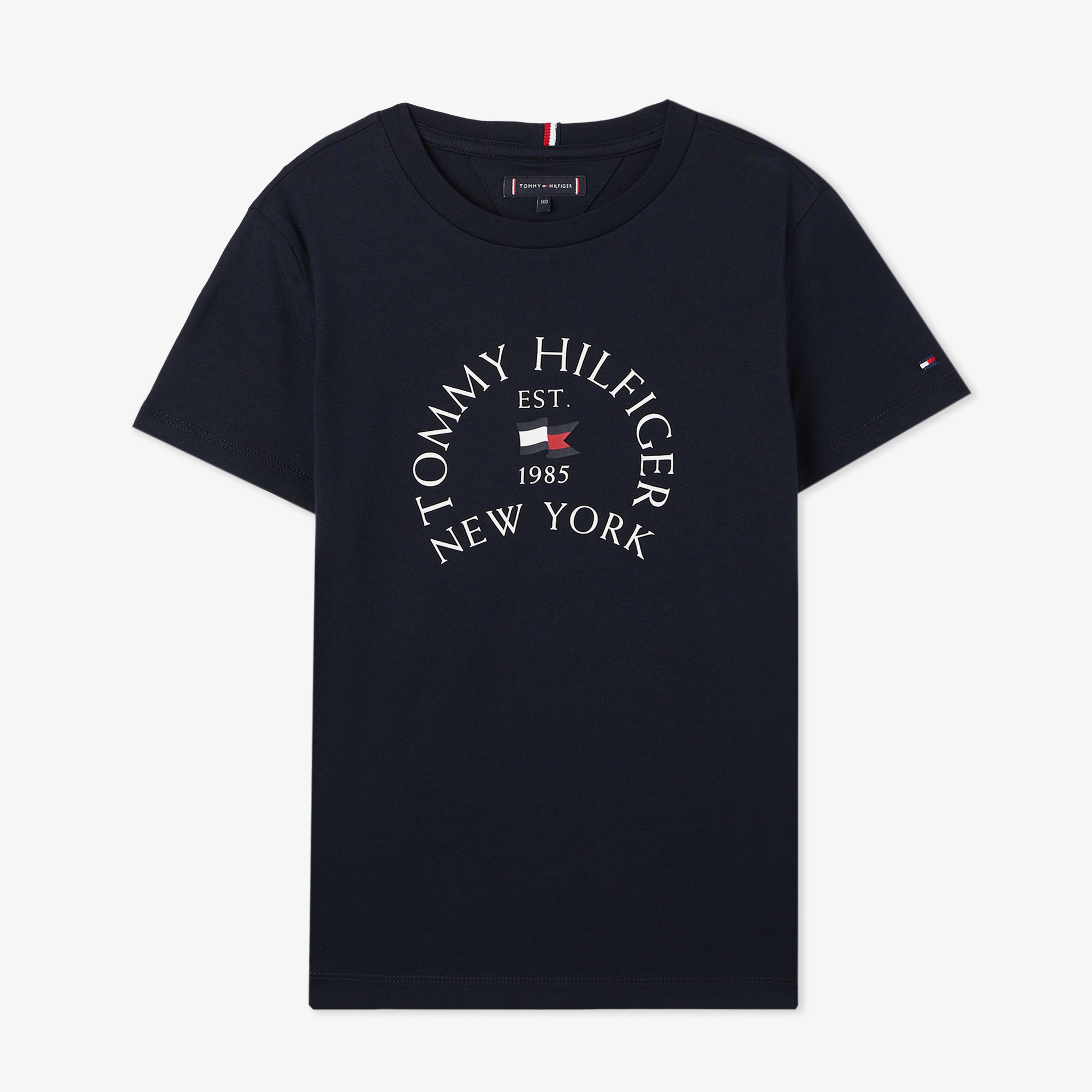 Tommy Hilfiger Nautical Arch Printed Çocuk Mavi T-Shirt