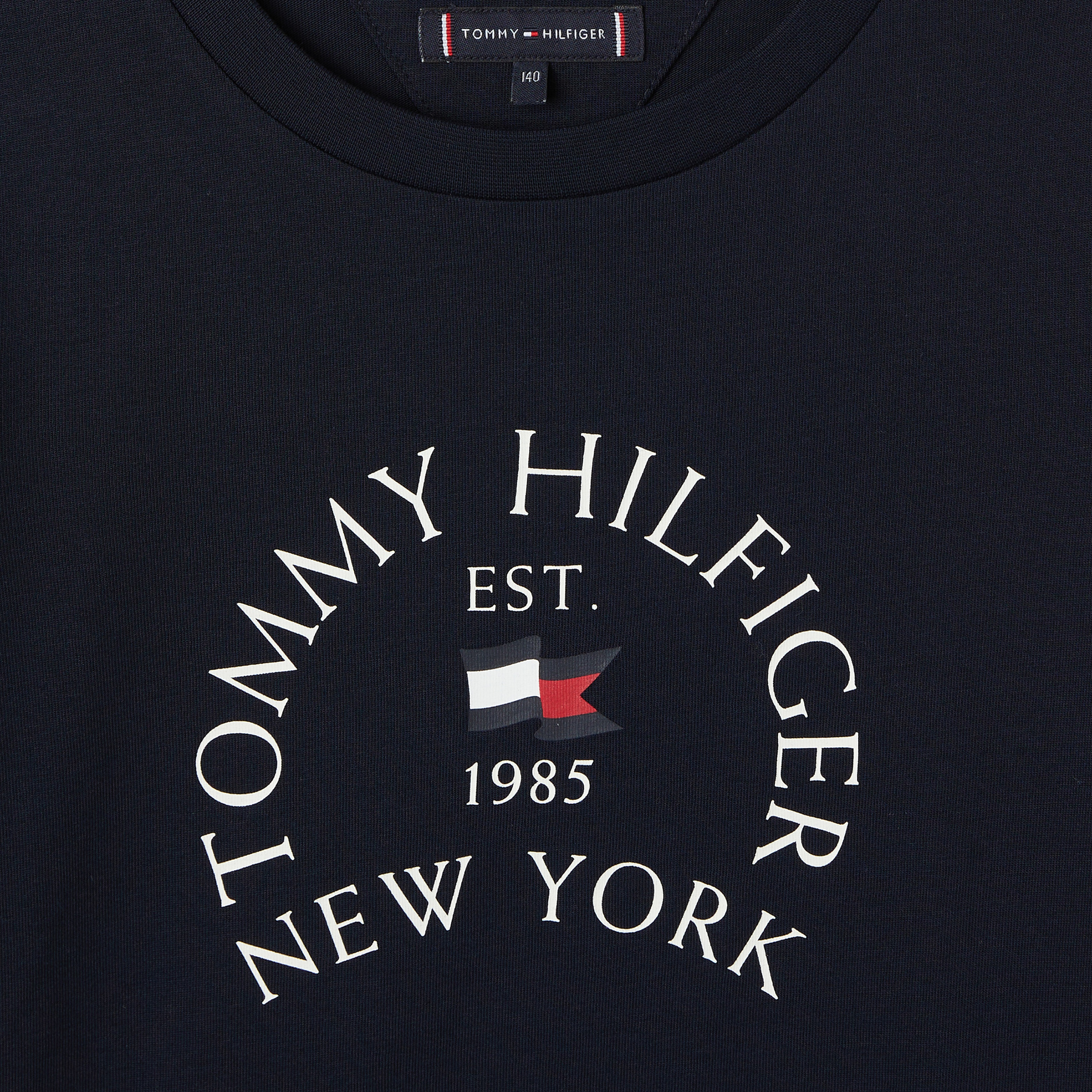 Tommy Hilfiger Nautical Arch Printed Çocuk Mavi T-Shirt