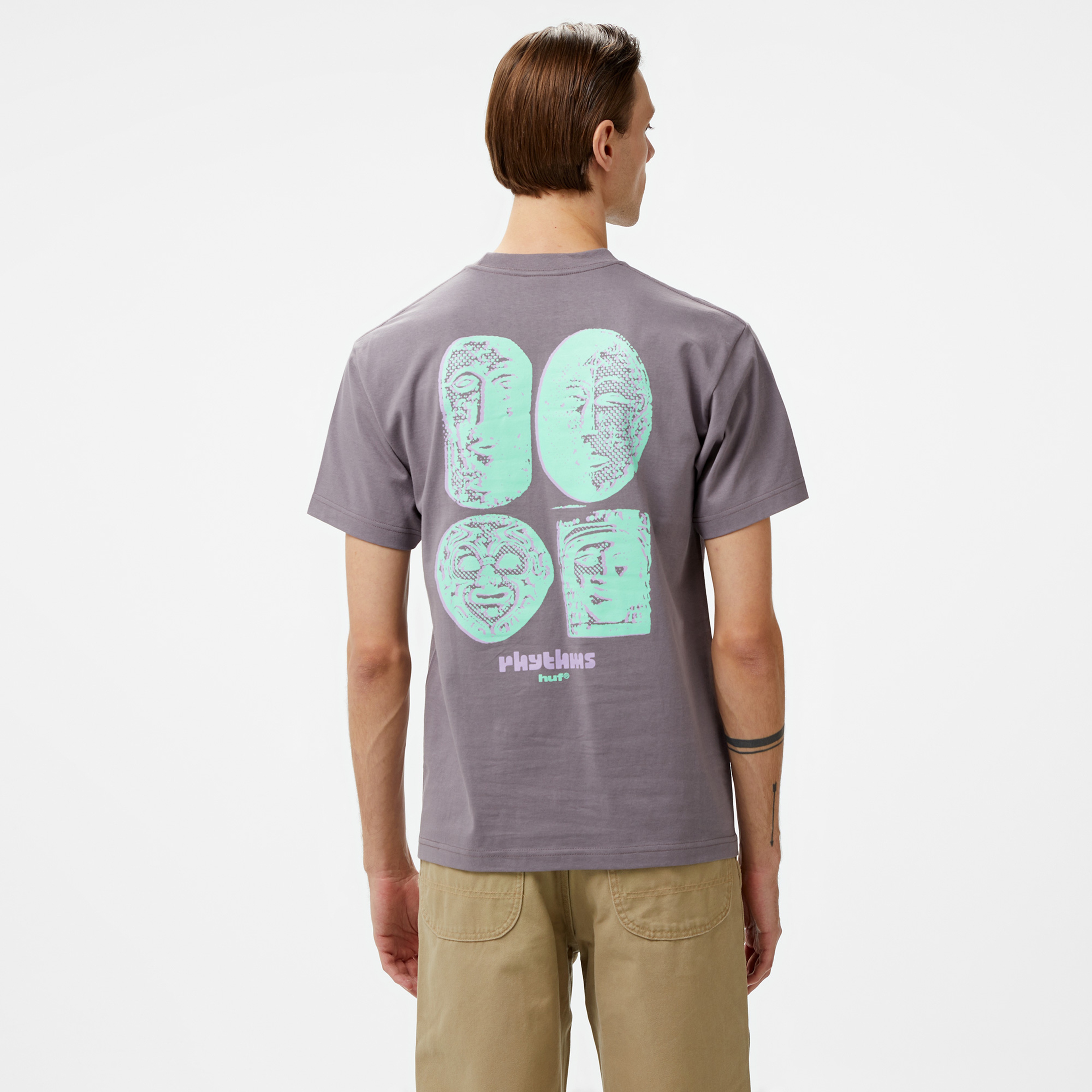 HUF Rhythms Erkek Mor T-Shirt