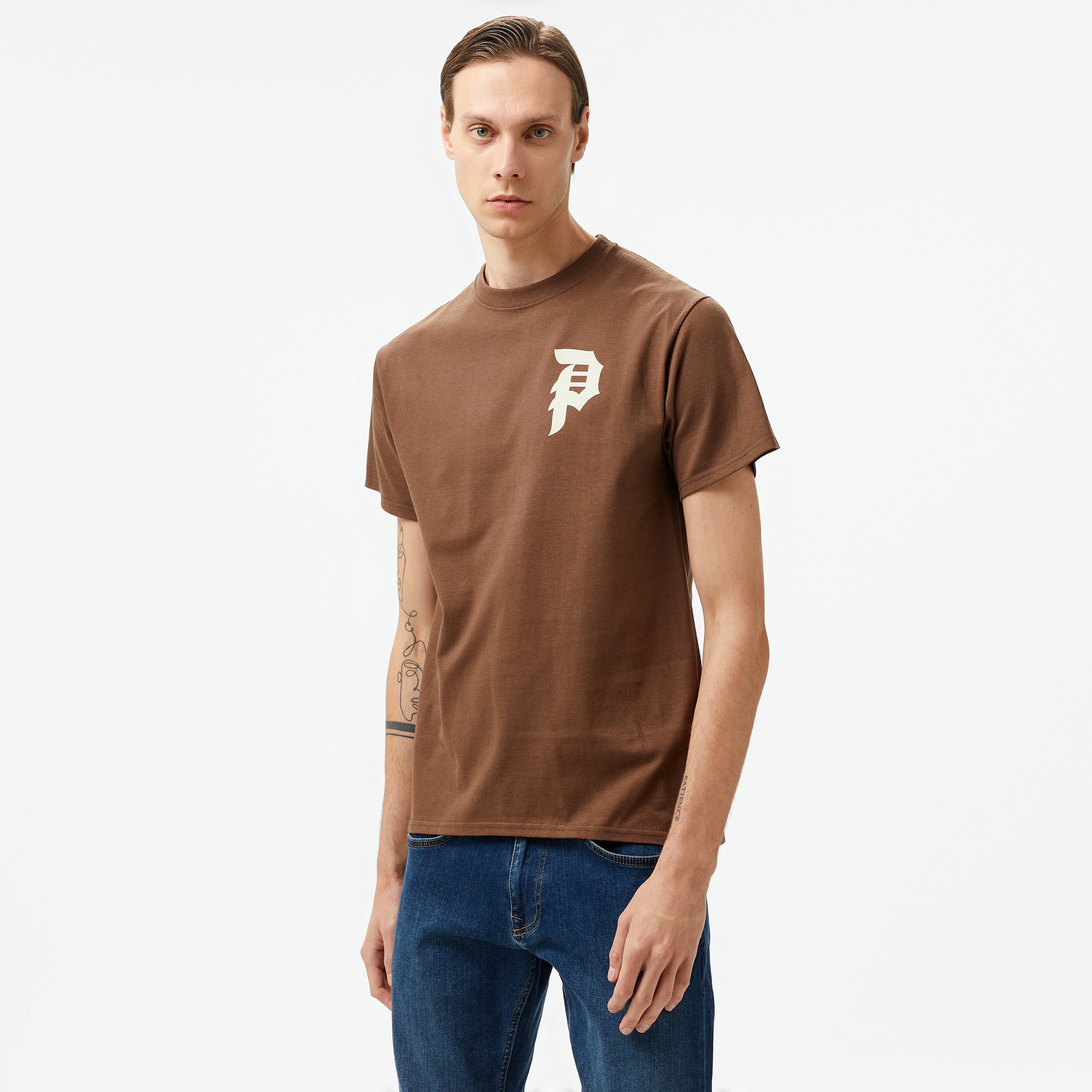 Primitive Courage Erkek Kahverengi T-Shirt