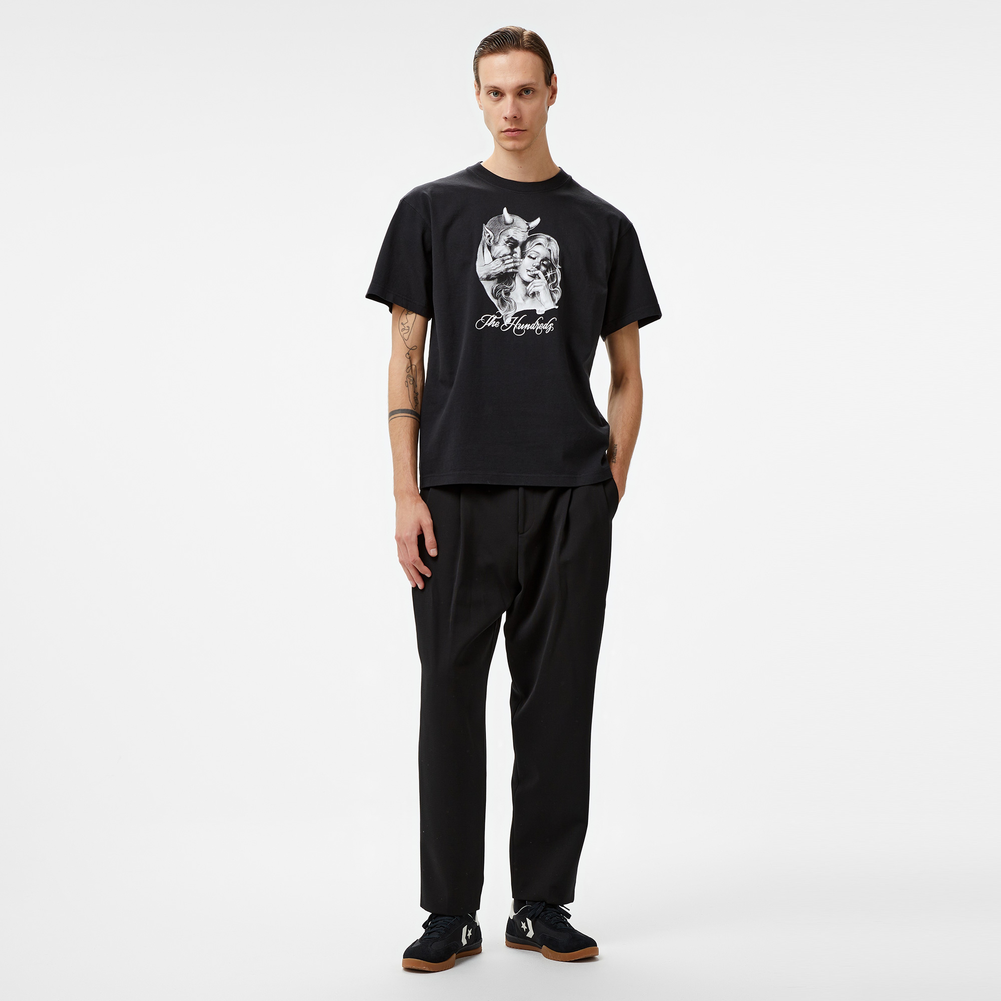 The Hundreds Ear Bender Erkek Siyah T-Shirt