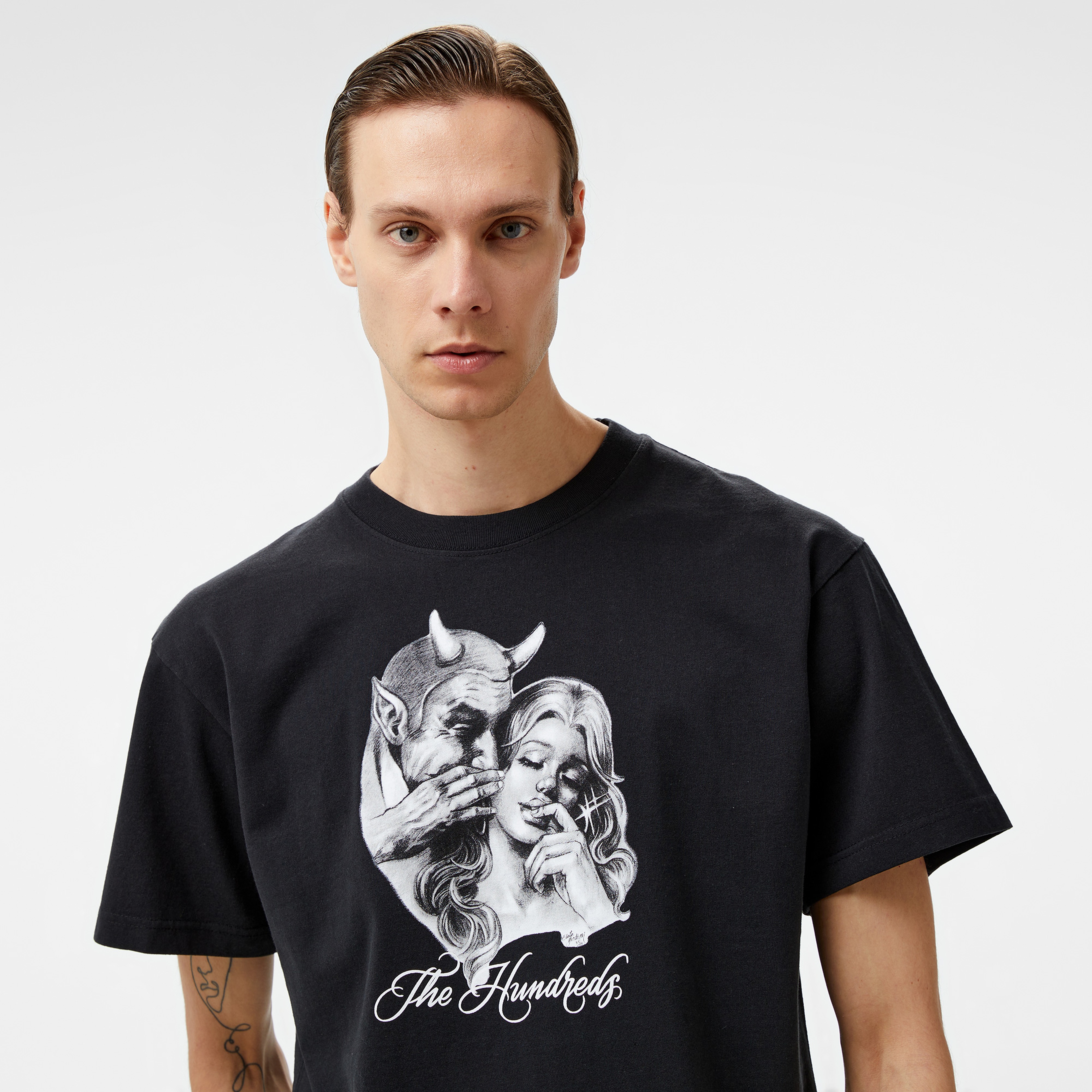 The Hundreds Ear Bender Erkek Siyah T-Shirt
