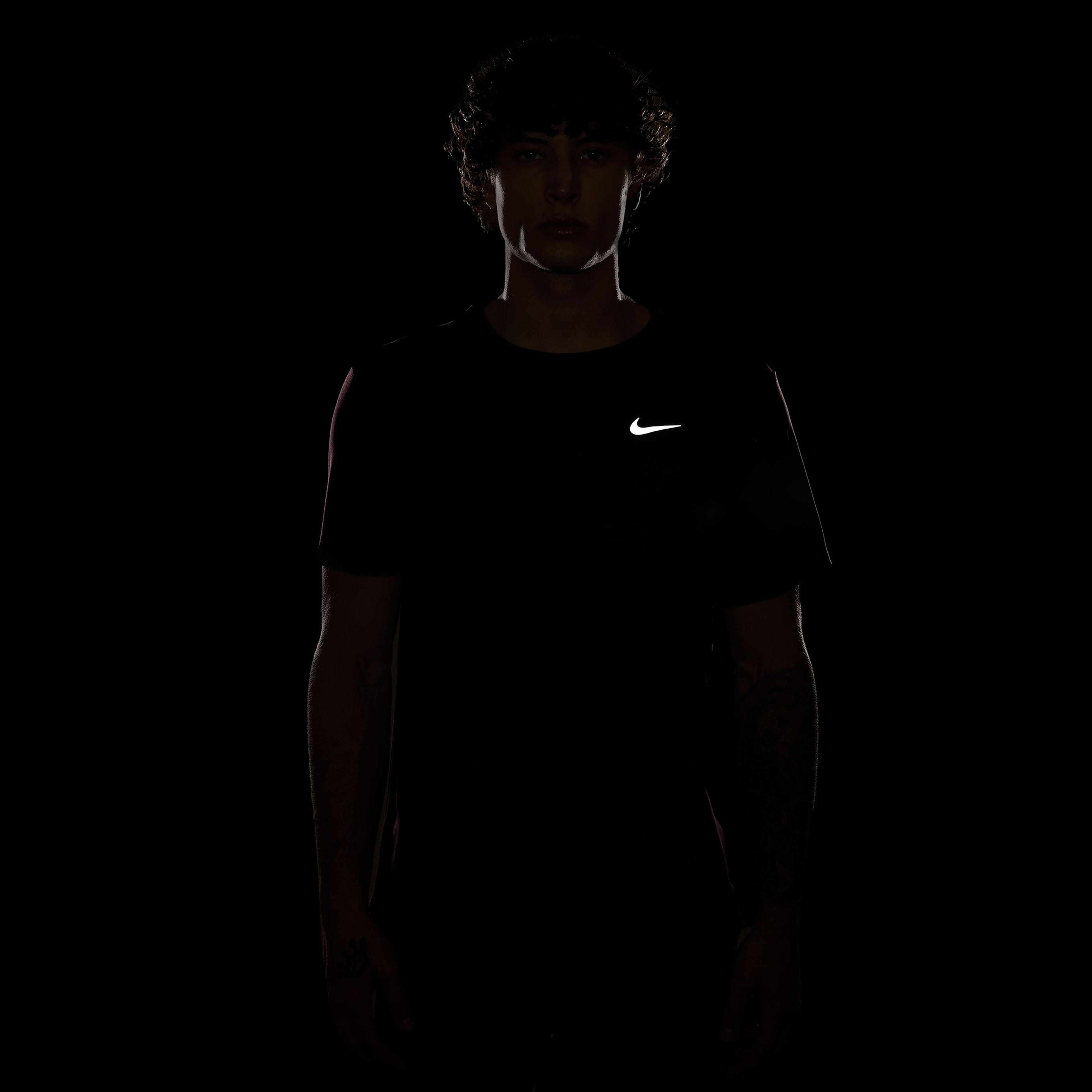Nike Dri-Fit Miler Erkek Bordo T-Shirt