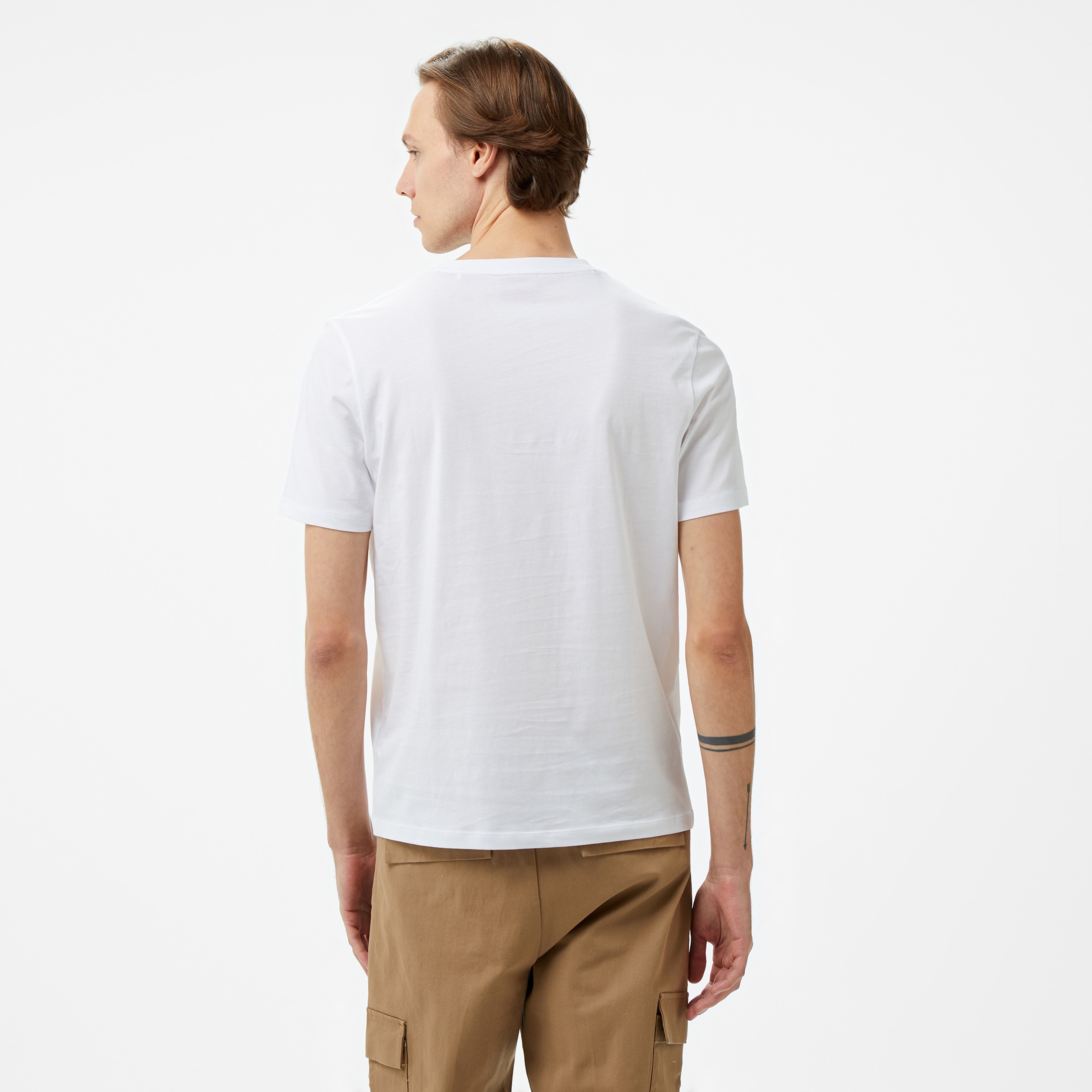 Hugo Dulivio_U243 Erkek Beyaz T-Shirt