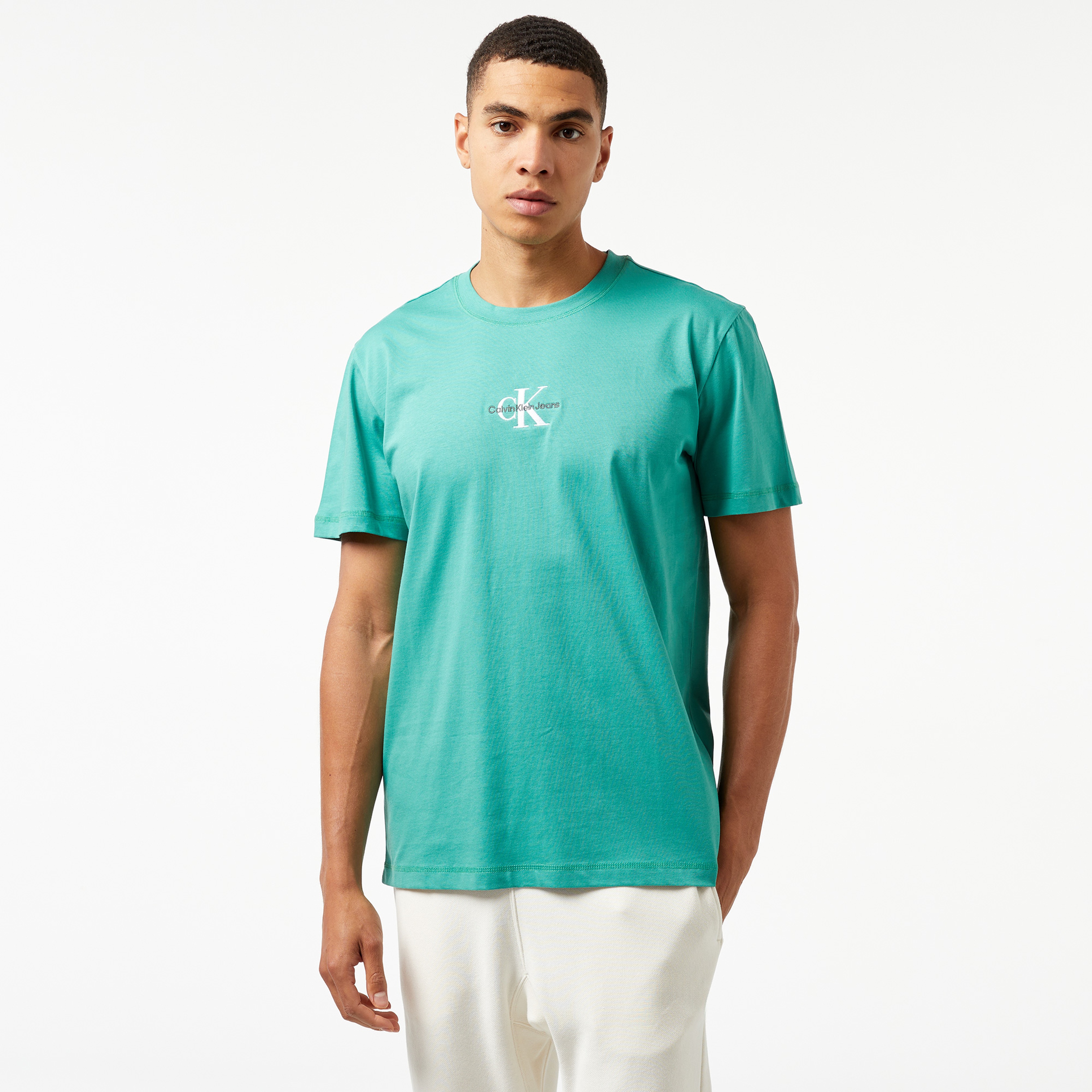 Calvin Klein Jeans Monologo Erkek Yeşil T-Shirt