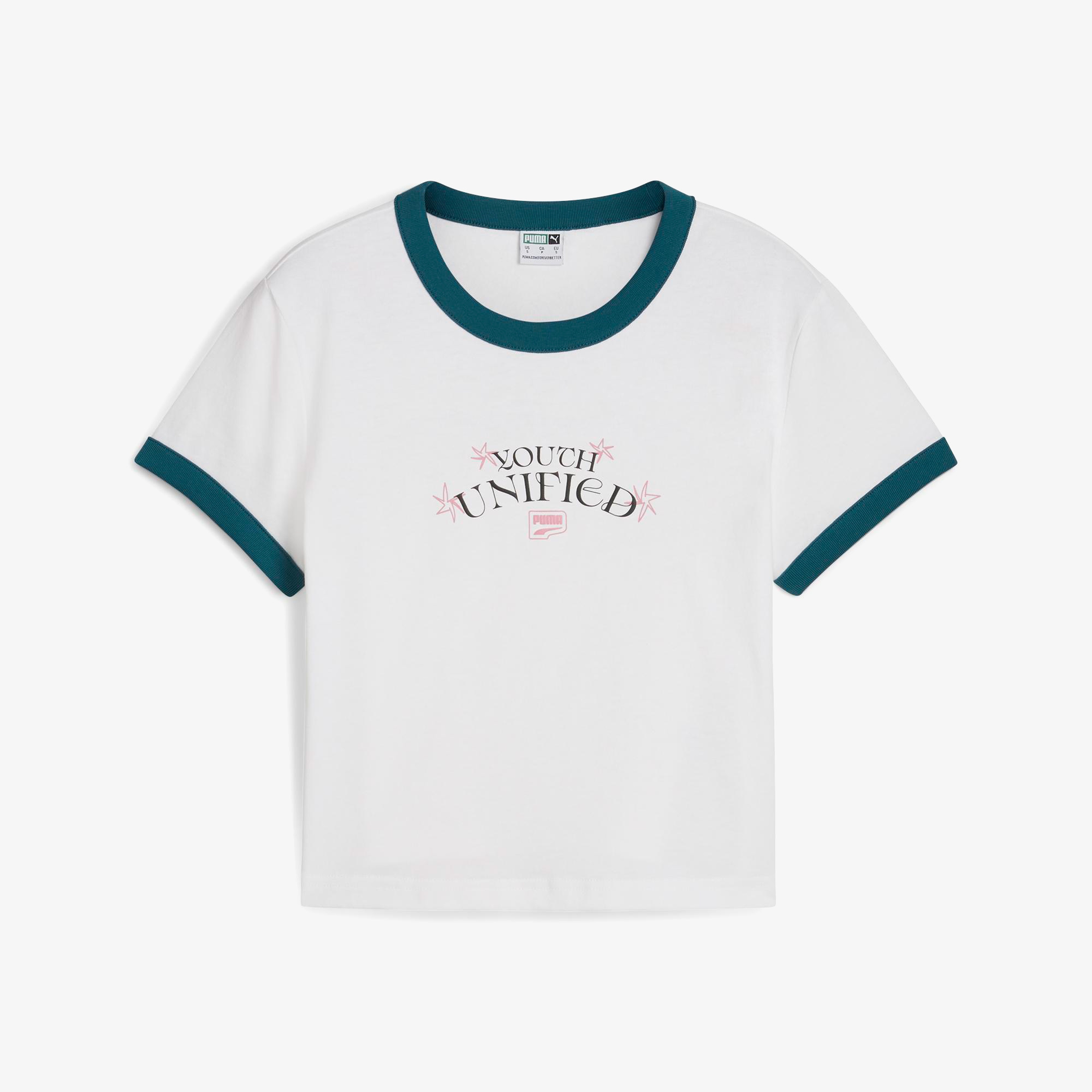 Puma Downtown Graphic Baby Kadın Beyaz T-Shirt