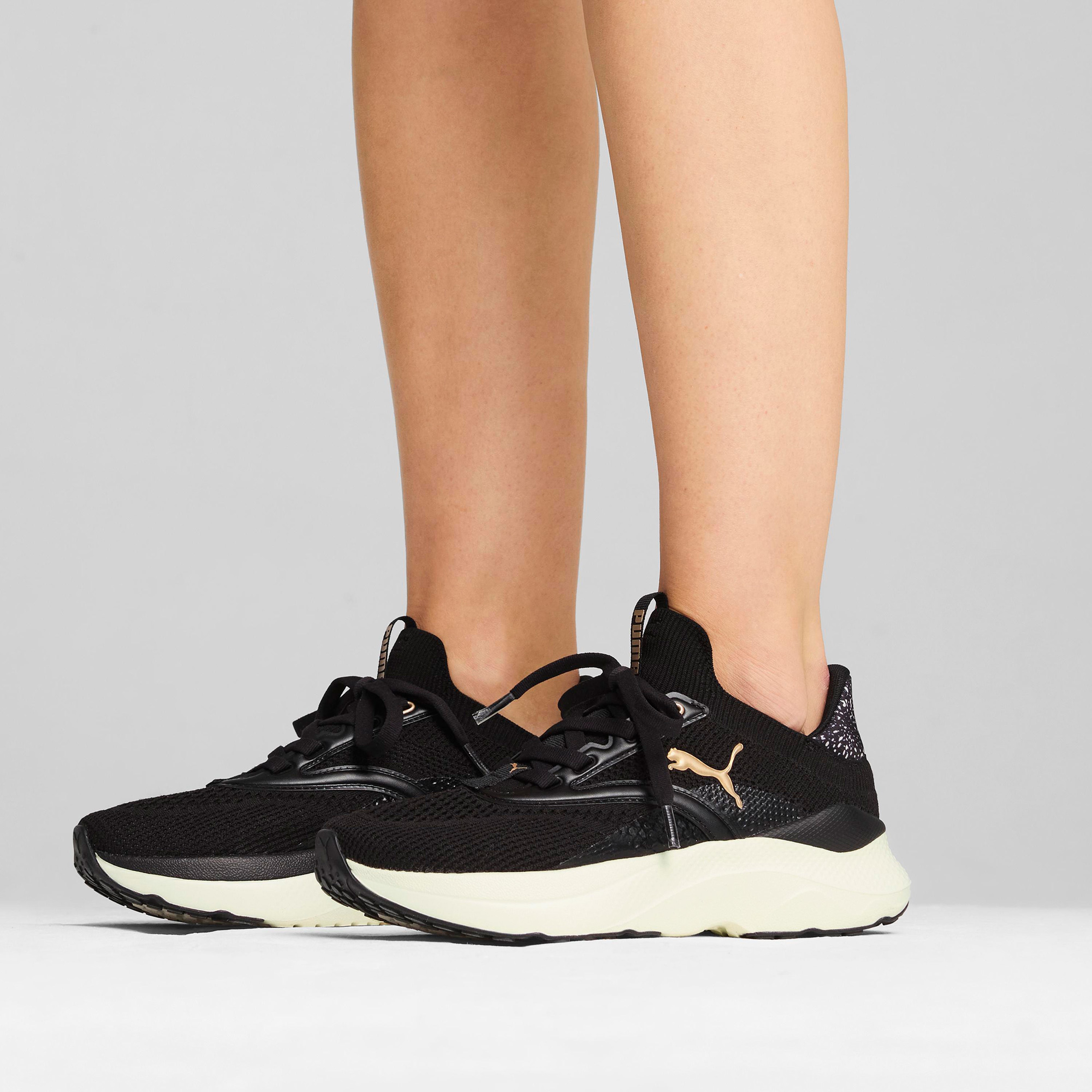 Puma Softride Mayve Leopard Kadın Siyah Spor Ayakkabı