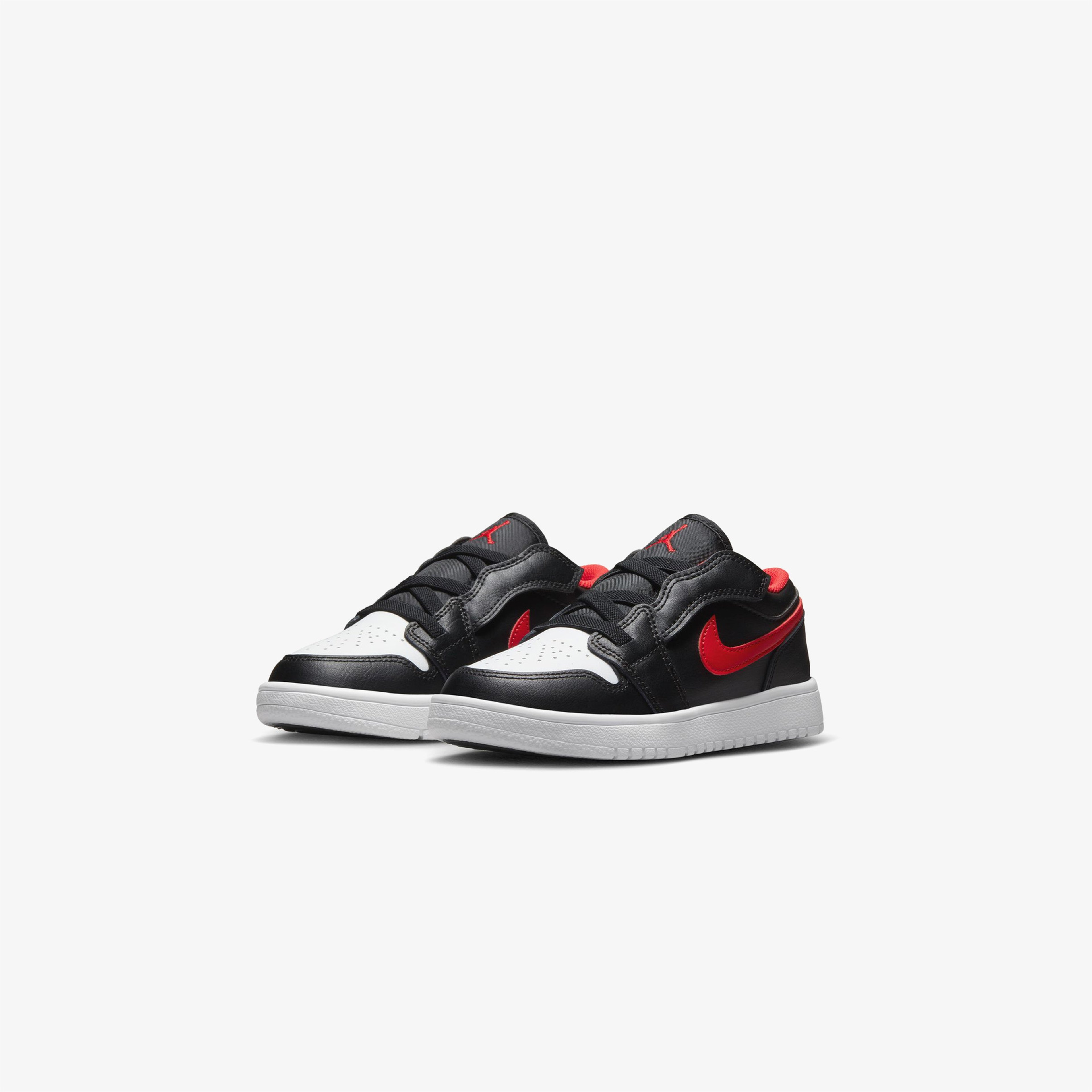 Jordan 1 Low Alt Çocuk Siyah-Kırmızı Spor Ayakkabı