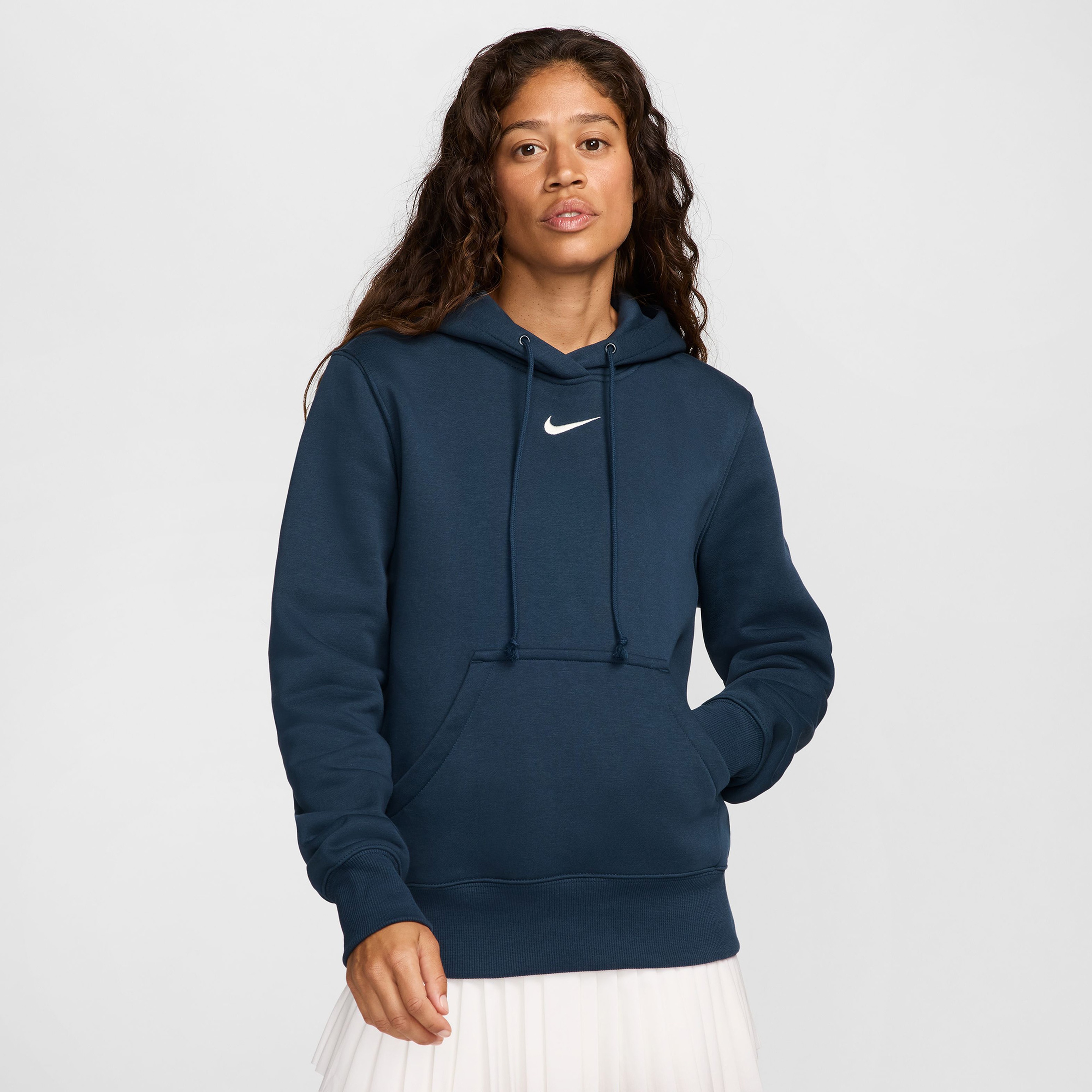 Nike Sportswear Phoenix Fleece Kadın Lacivert Kapüşonlu Sweatshirt