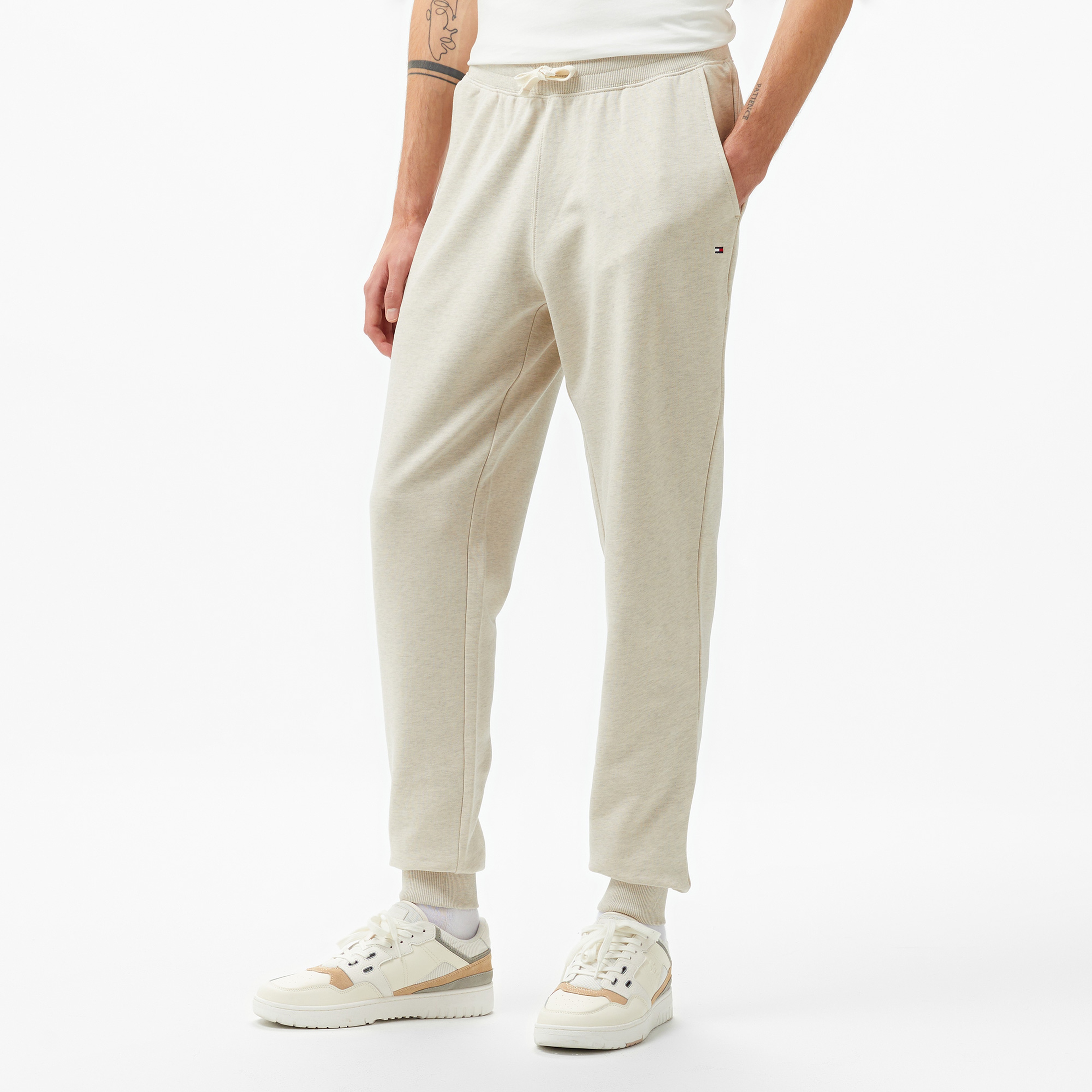 Tommy Hilfiger Essential Terry Erkek Krem Eşofman Altı