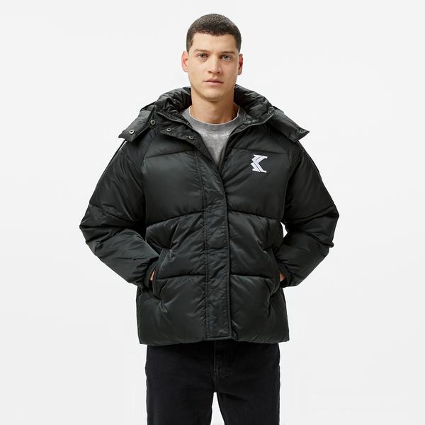 Karl Kani Og Os Puffer Kadın Siyah Mont