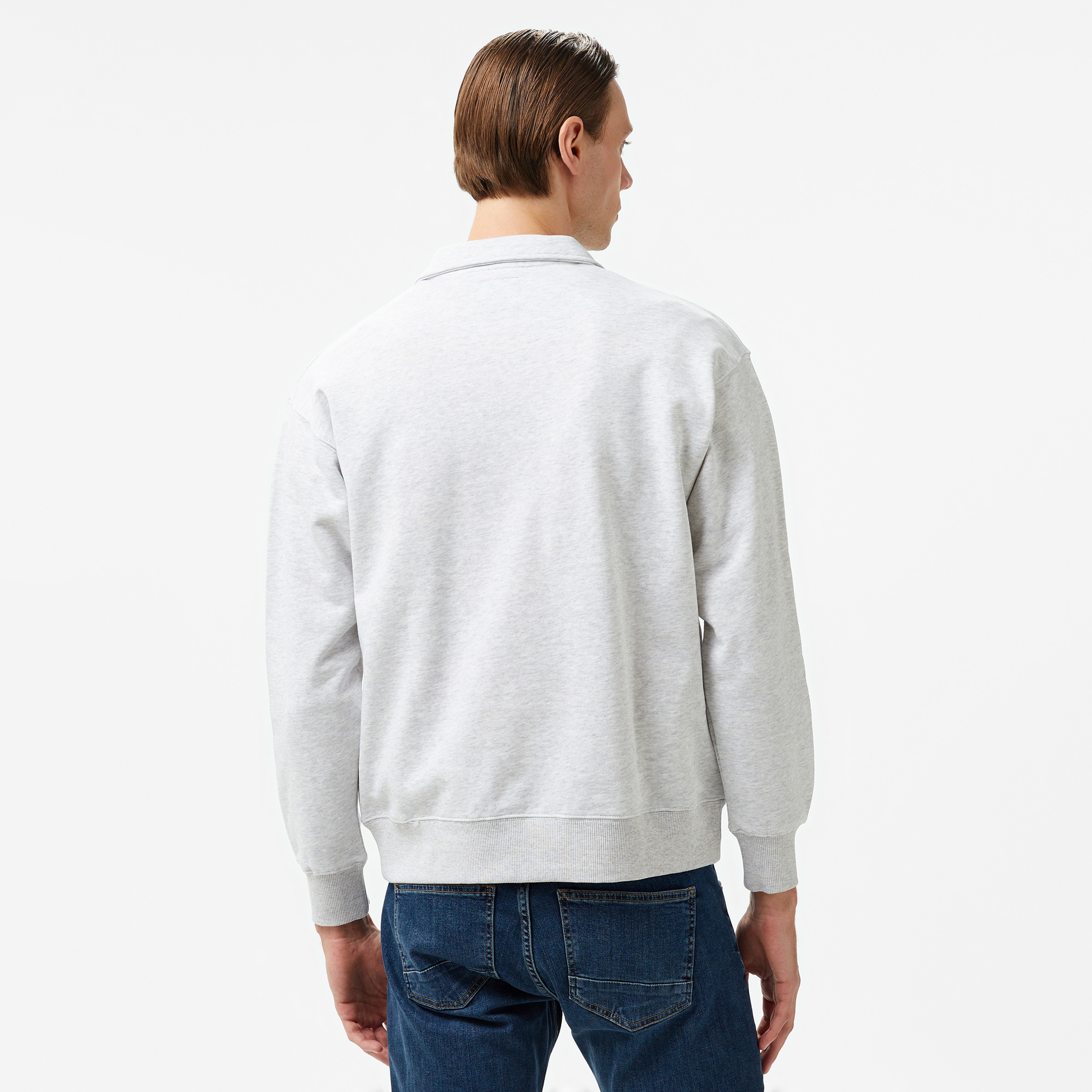 HUF Slate Quarter Zip Fleece Erkek Gri Ceket