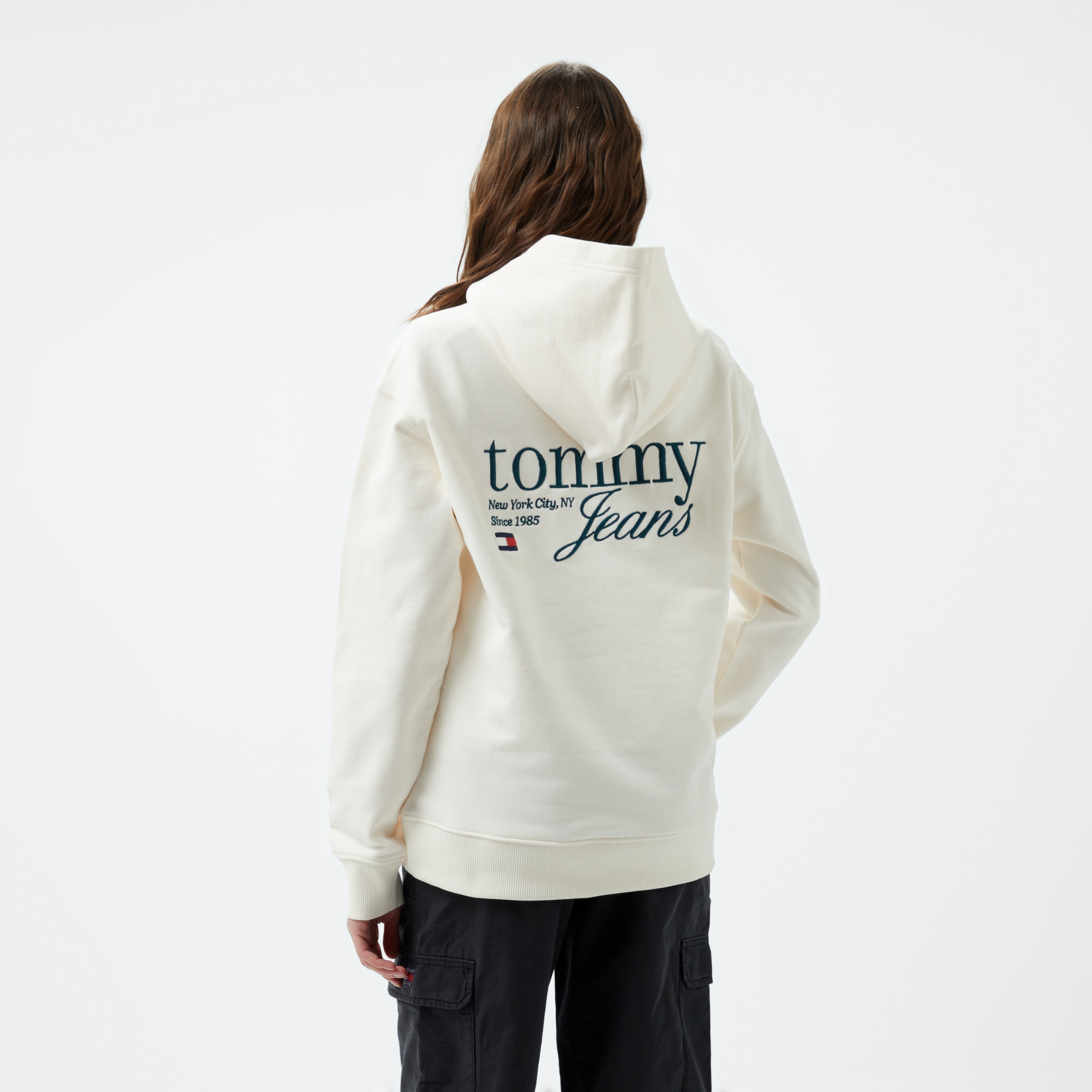 Tommy Hilfiger Jeans Prep Luxe 2 Kadın Beyaz Hoodie