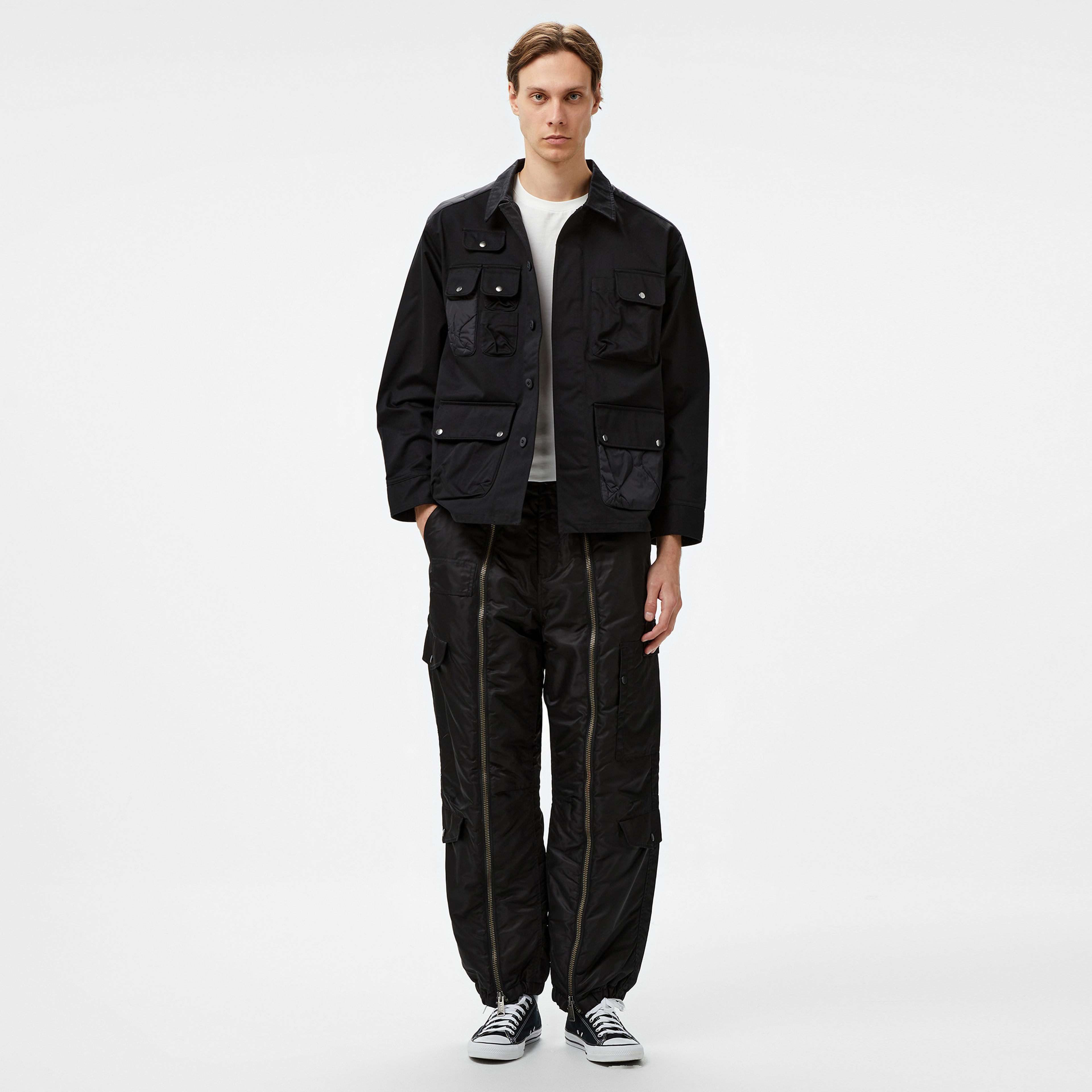 Alpha Industries Onion Quilted Mixed Media Unisex Siyah Ceket