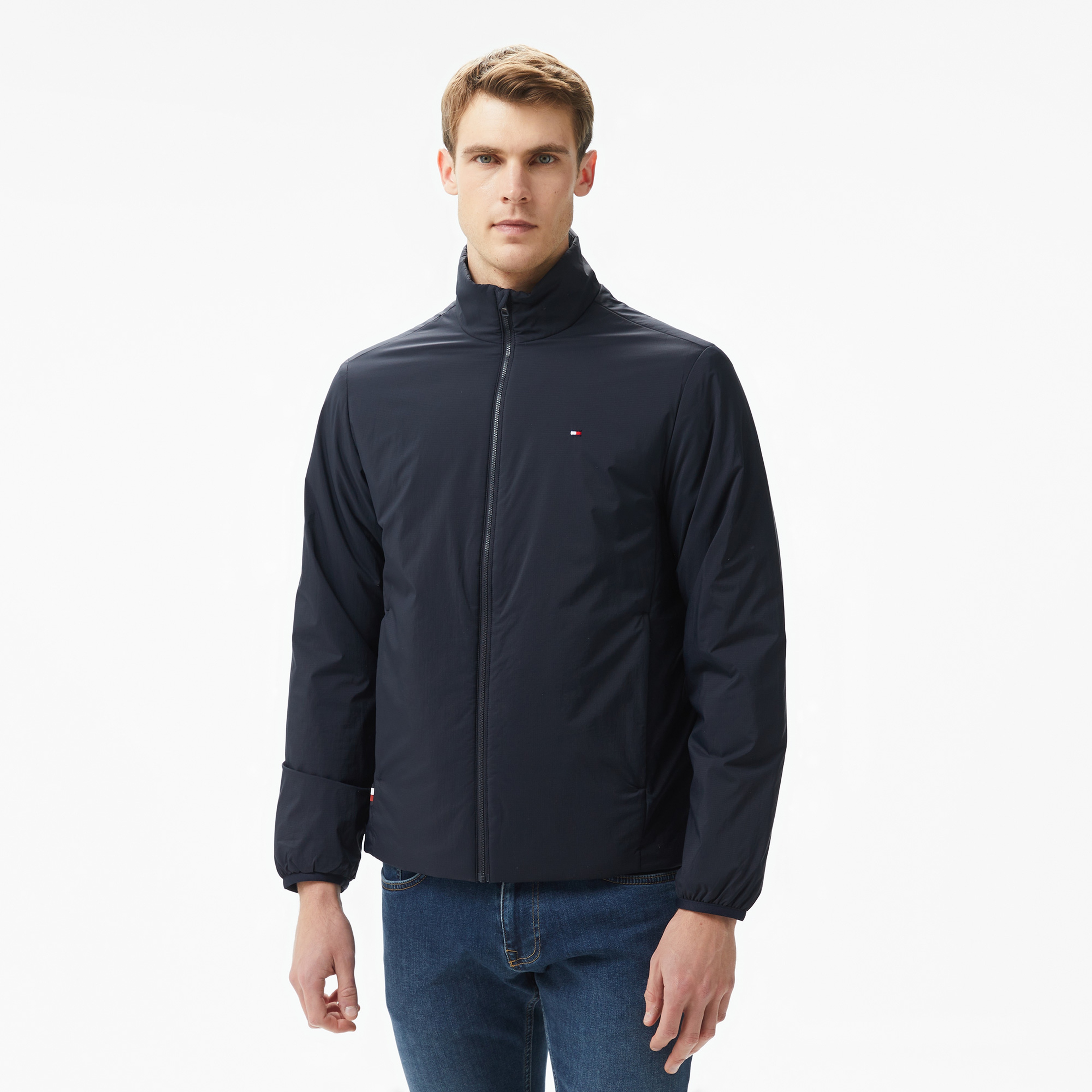 Tommy Hilfiger Lightweight Blouson Erkek Mavi Ceket