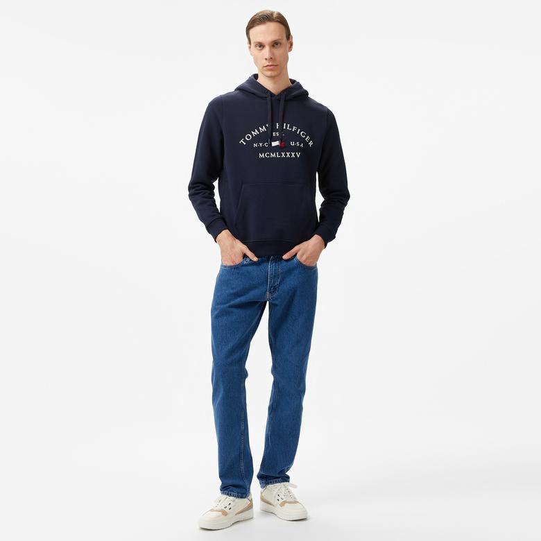 Tommy Hilfiger Nautical Arch Erkek Mavi Hoodie