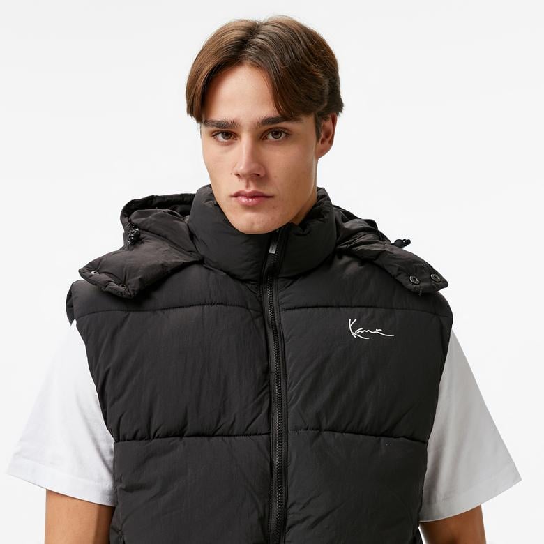 Karl Kani Small Signature Puffer Erkek Siyah Yelek