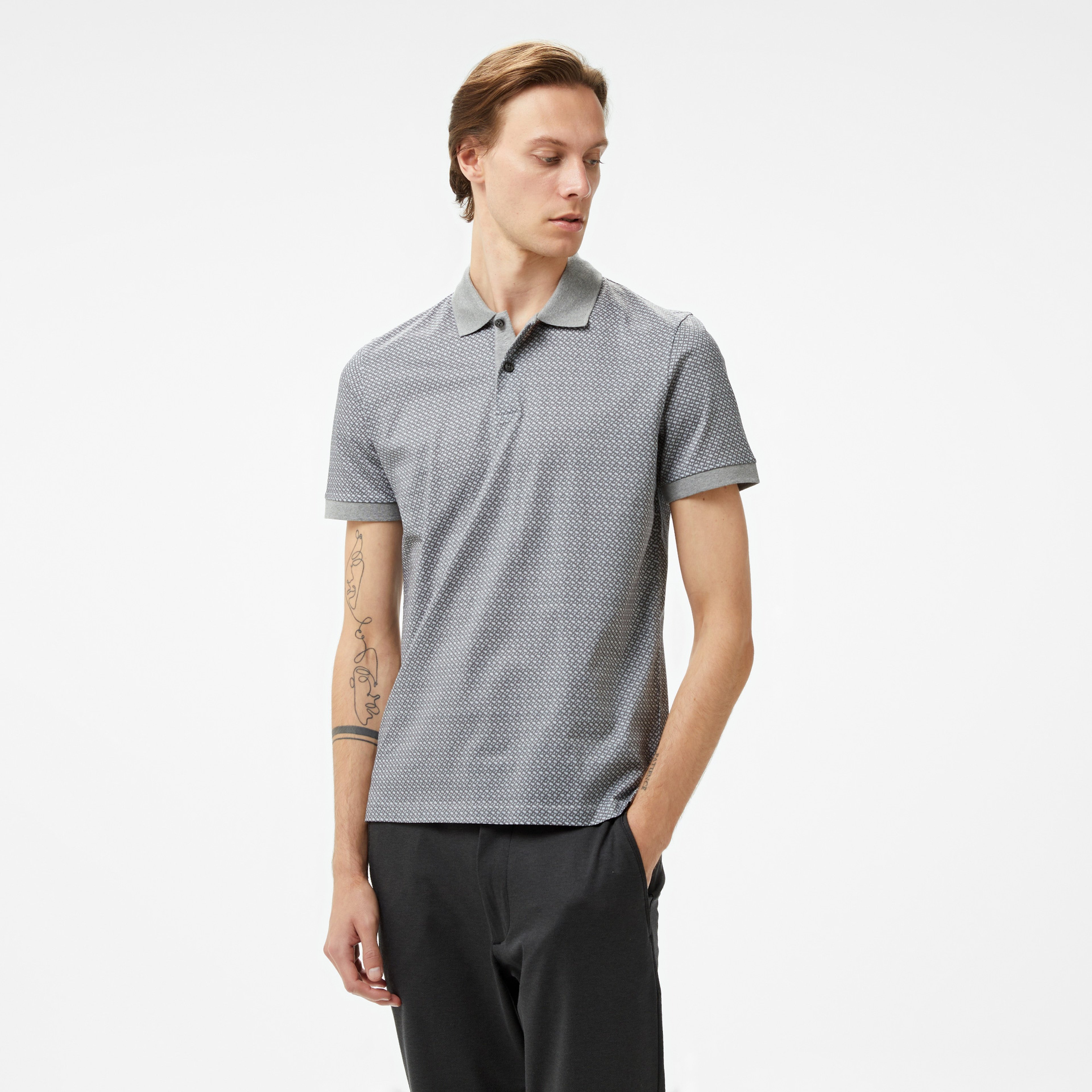 Boss H-Parlay 204 Erkek Gümüş Polo