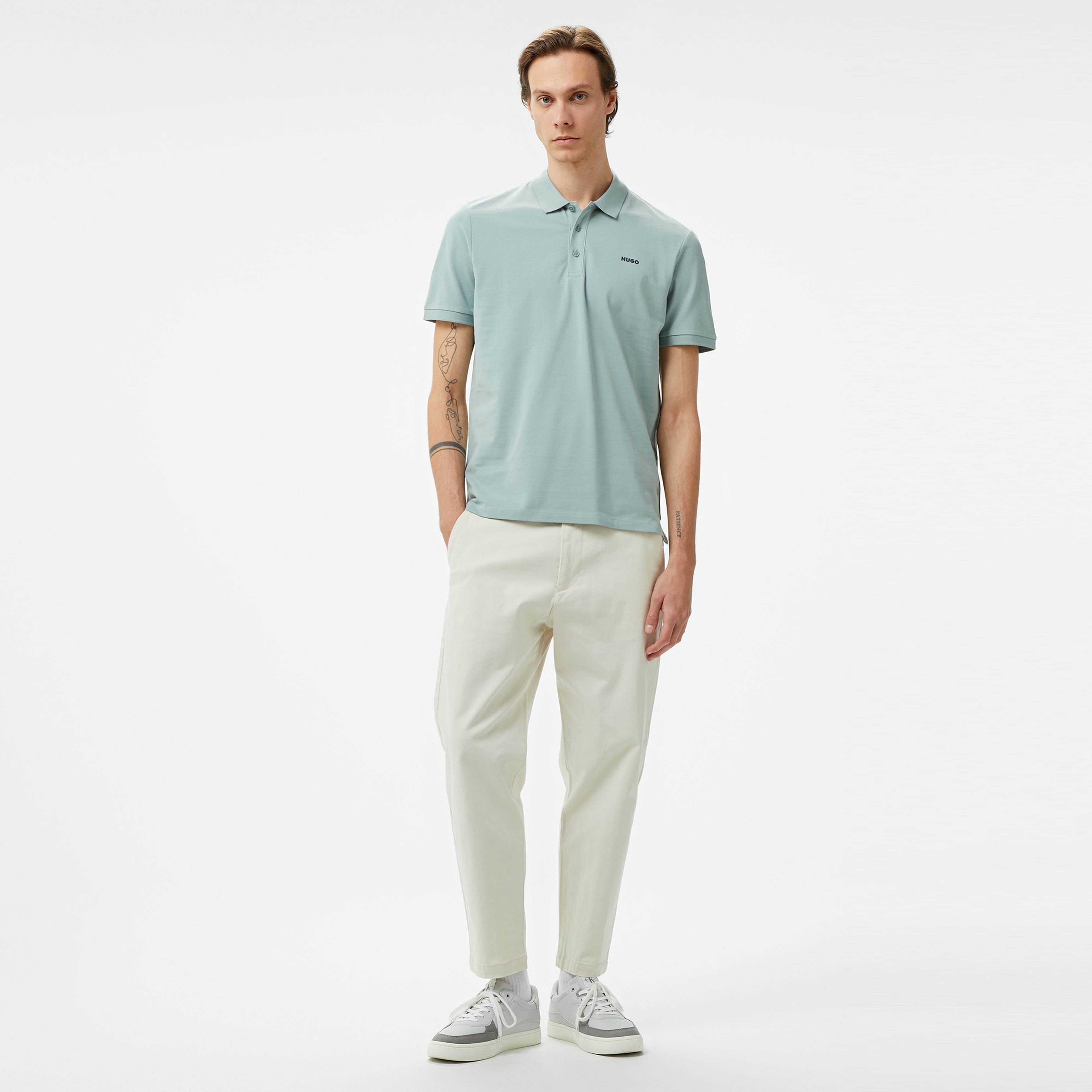 Hugo Donos222 Erkek Gri Polo