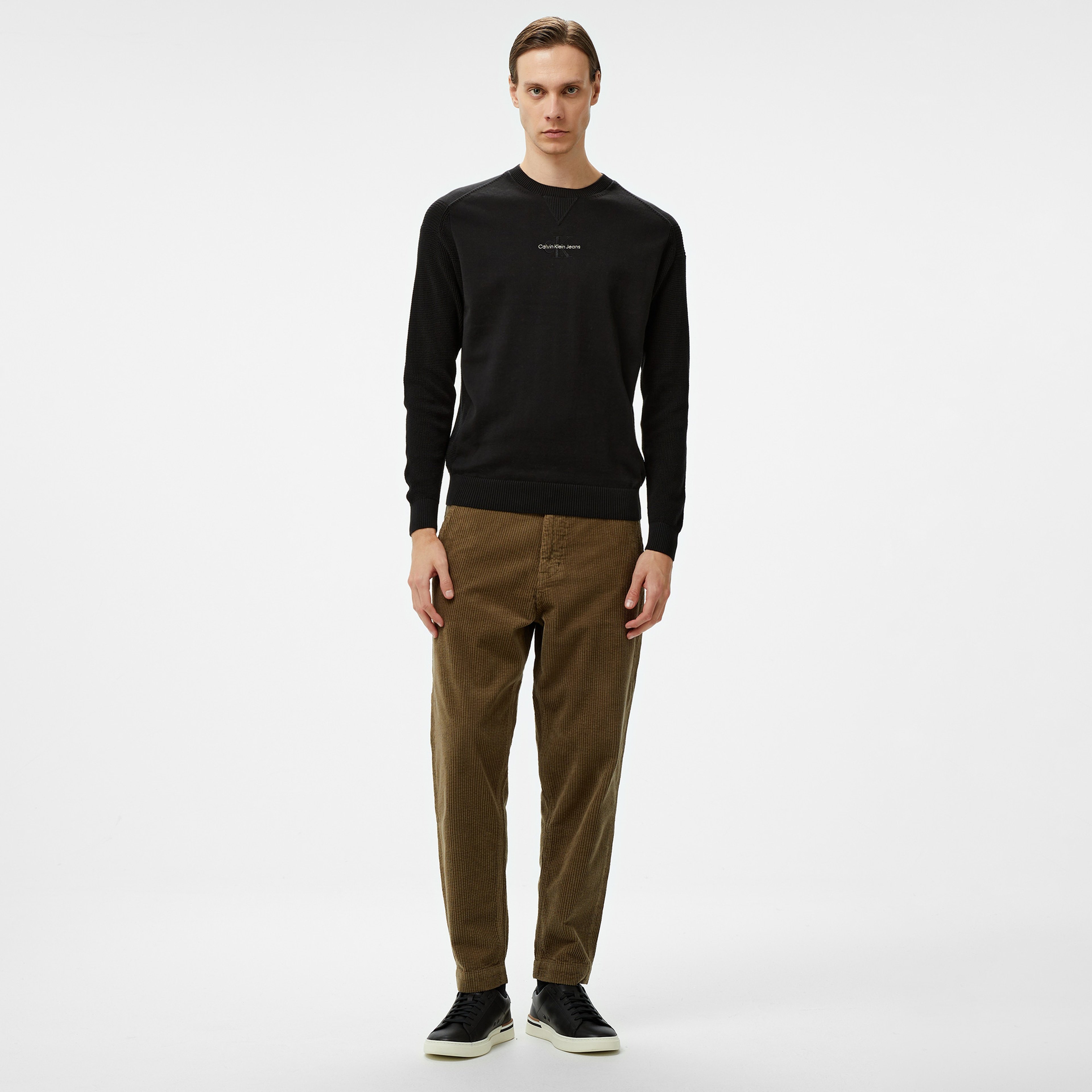 Calvin Klein Jeans Erkek Siyah Triko