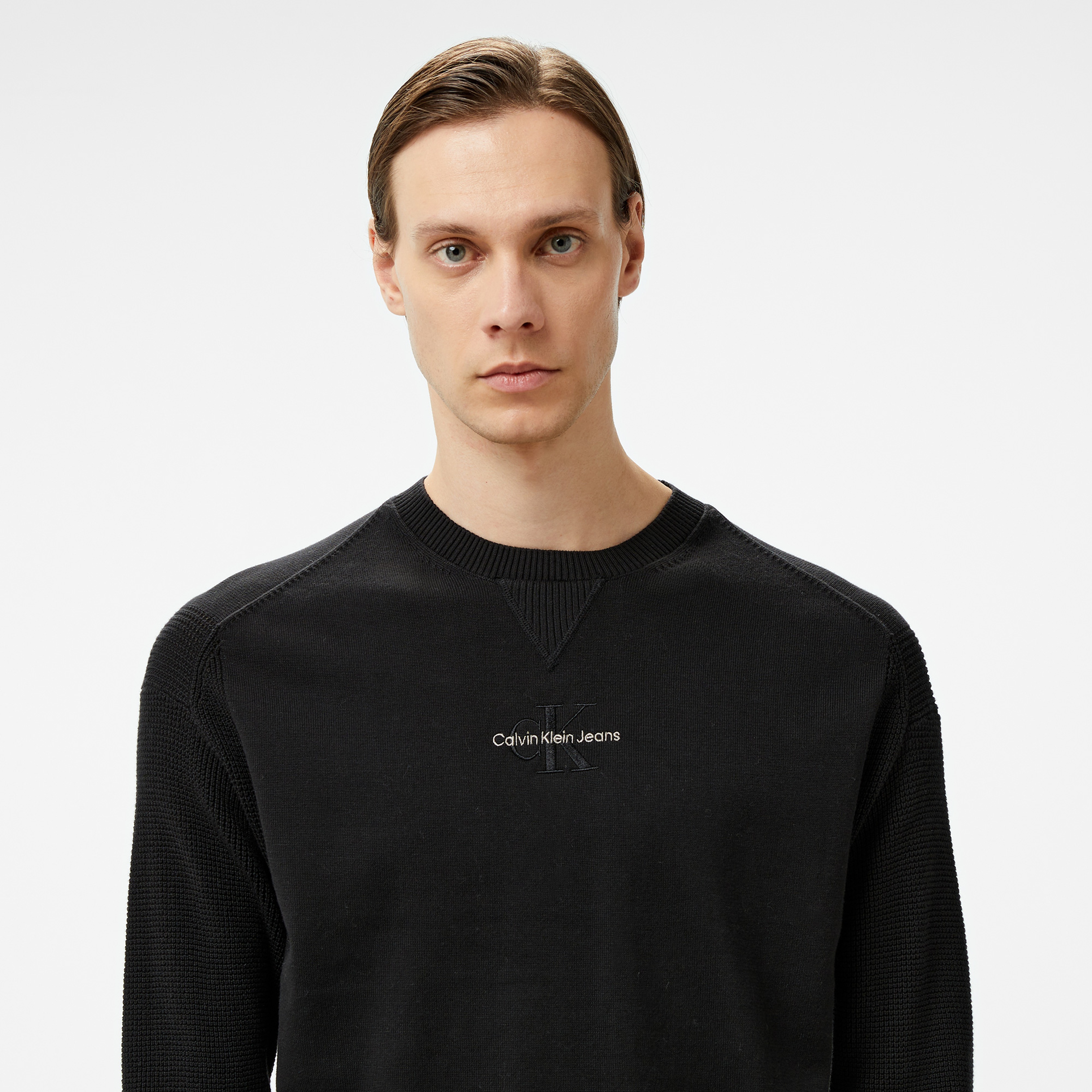 Calvin Klein Jeans Erkek Siyah Triko