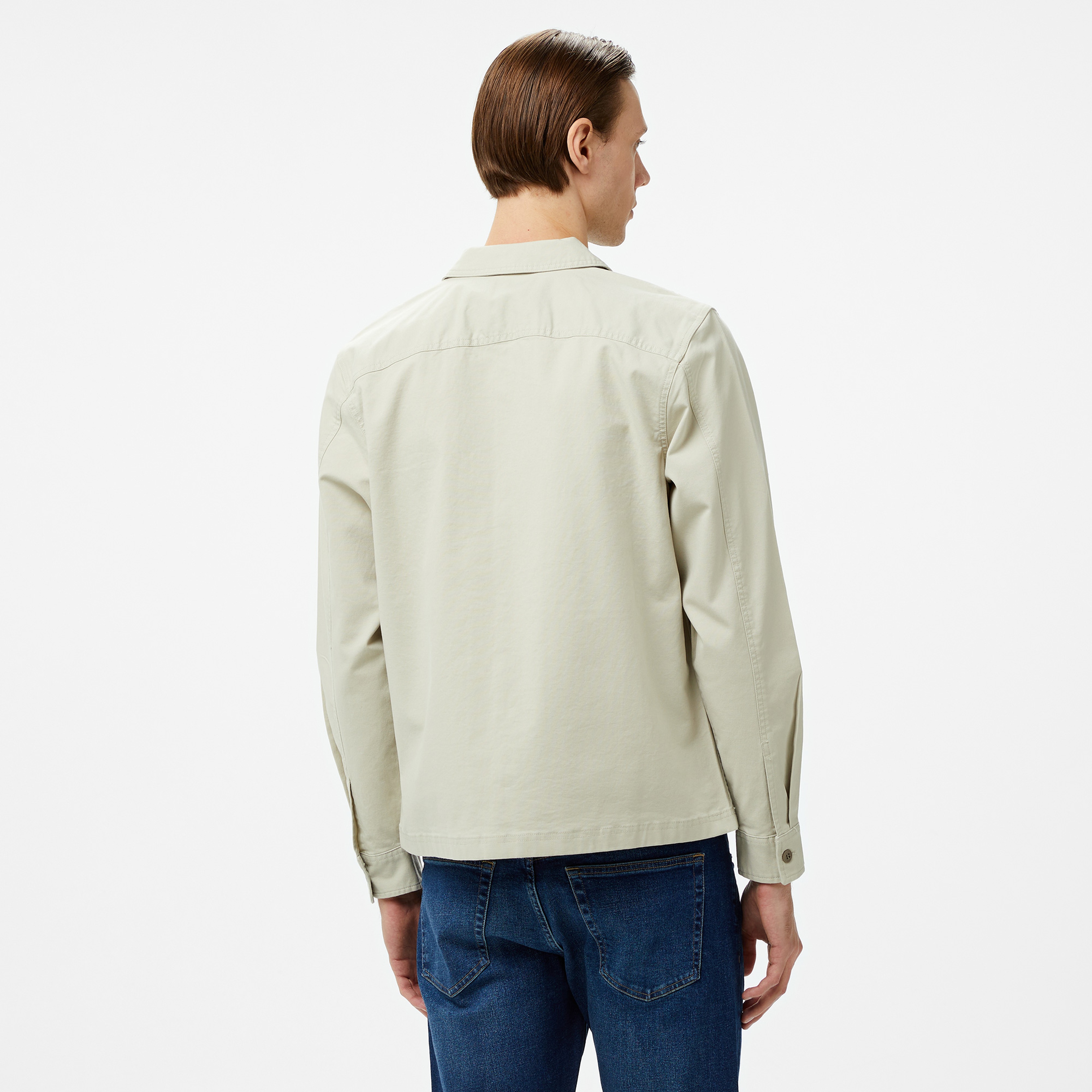 Calvin Klein Jeans Relaxed Utility Erkek Krem Gömlek