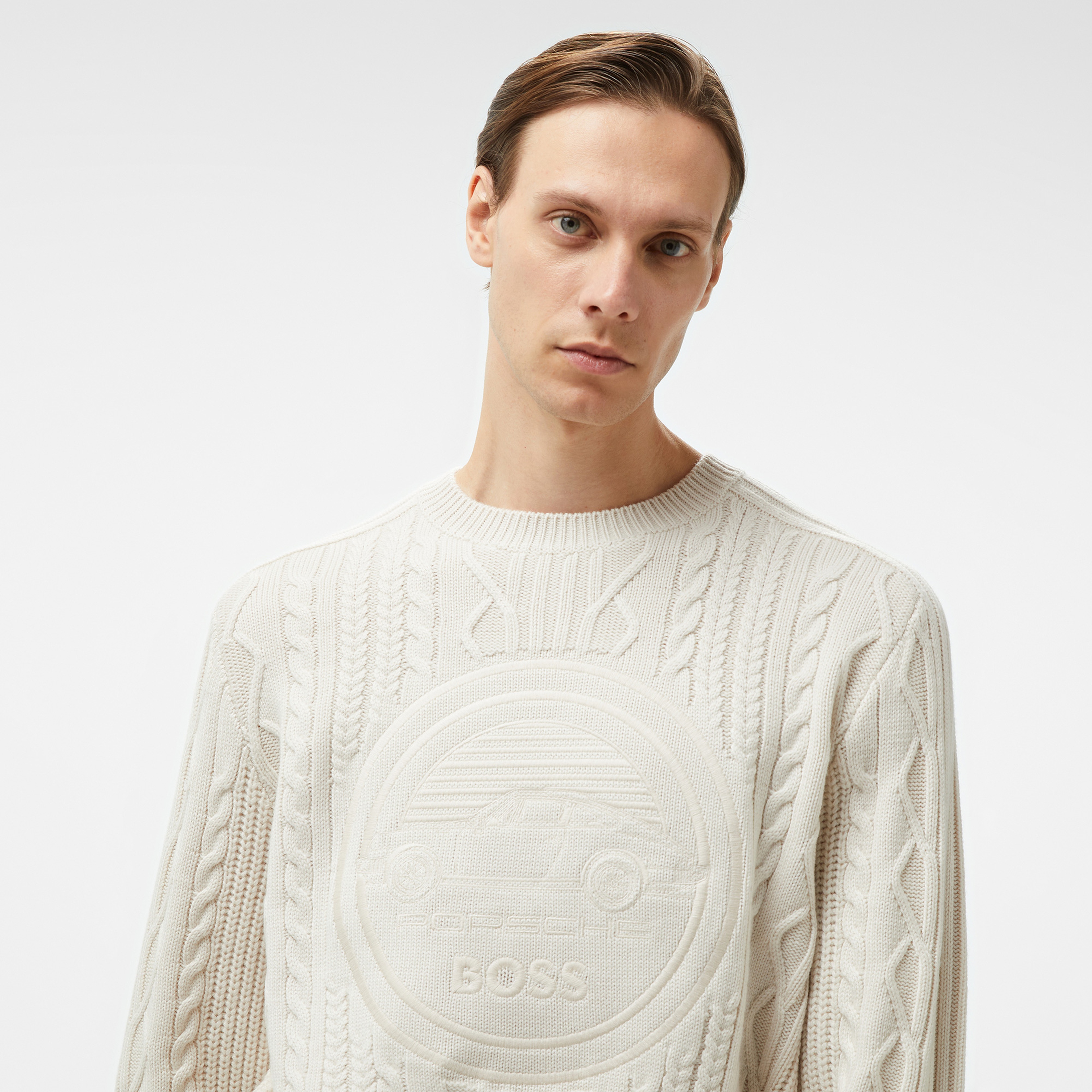 Boss C-Dionel_Ps Erkek Beyaz Sweatshirt