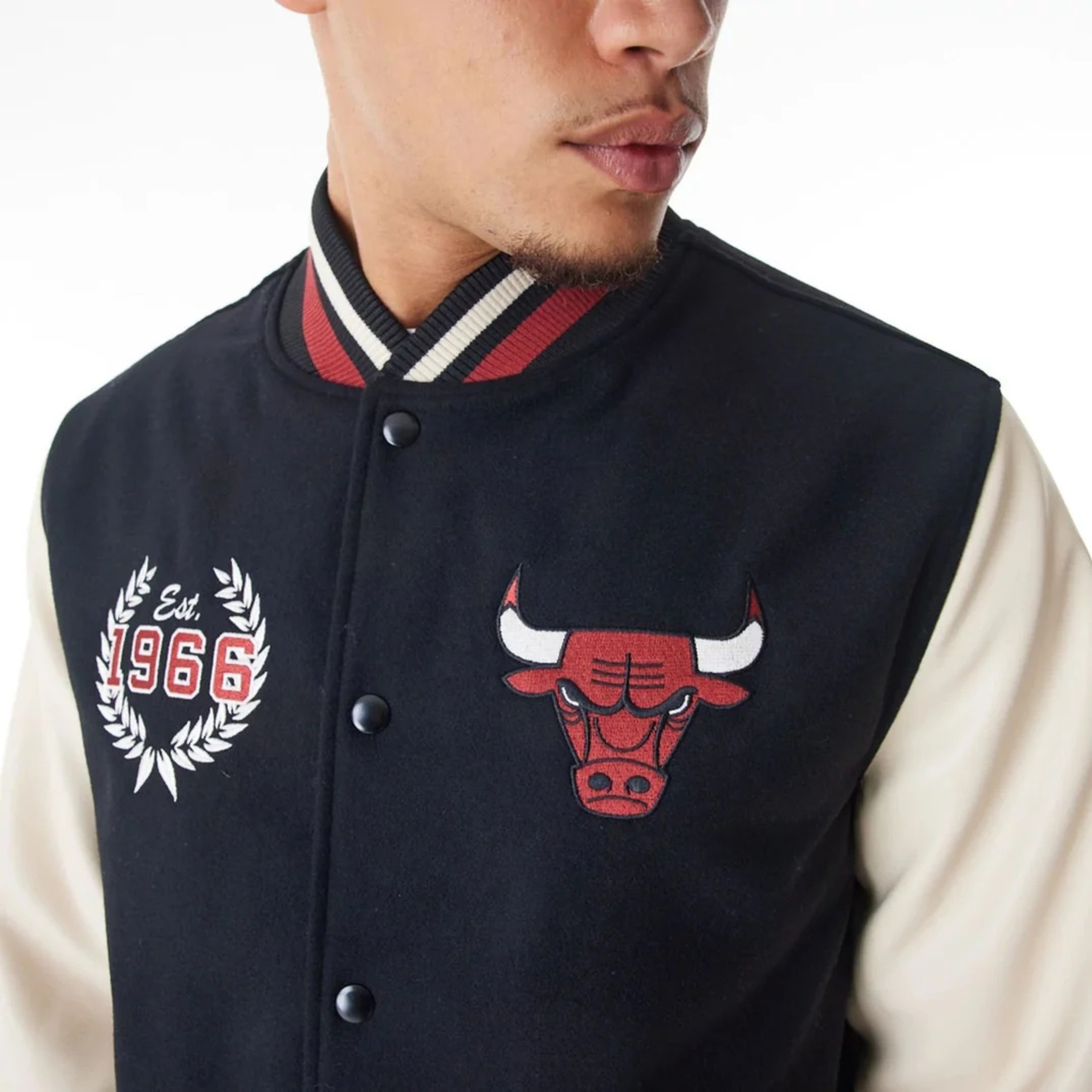 New Era Nba Inj Varsity Jkt Chibul Blk Erkek Siyah Ceket