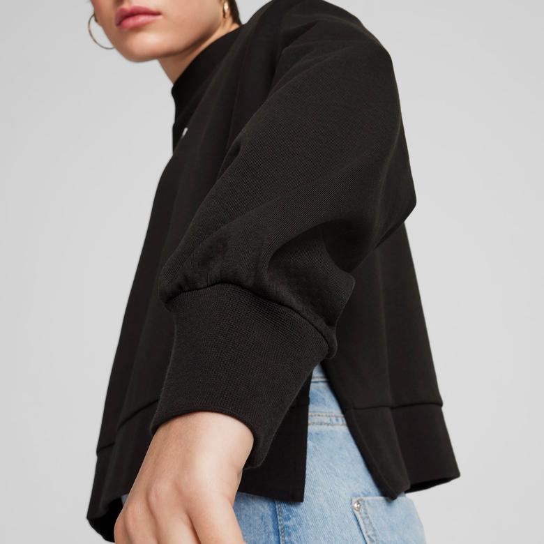 Puma Classics Oversized Crew Kadın Siyah Sweatshirt